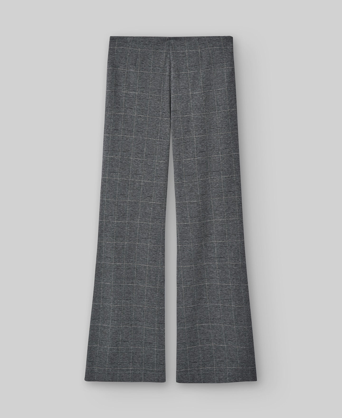 Knit fabric flare trousers woman in grey/black
