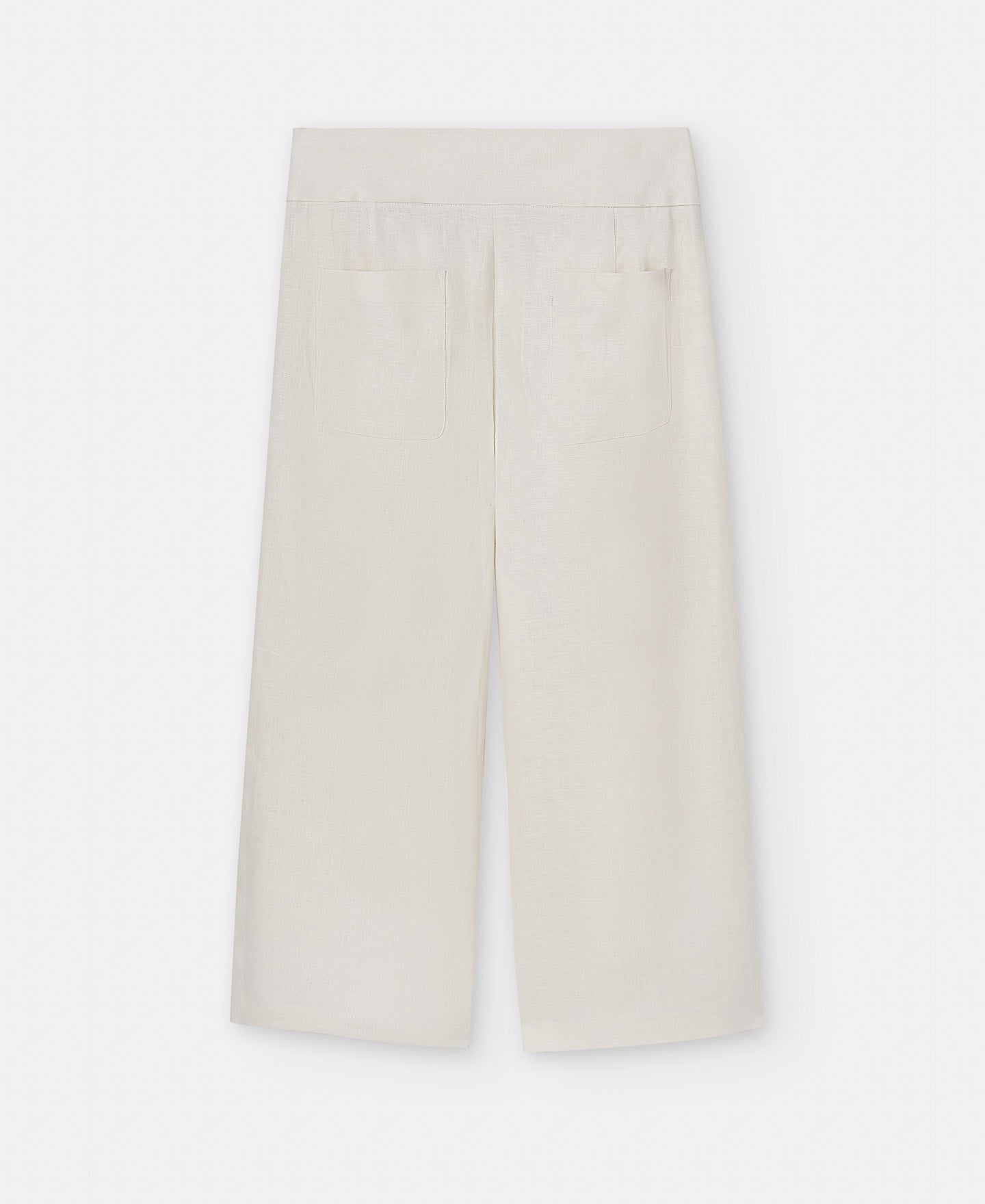 Light Cream Responsible Linen Culotte Trousers