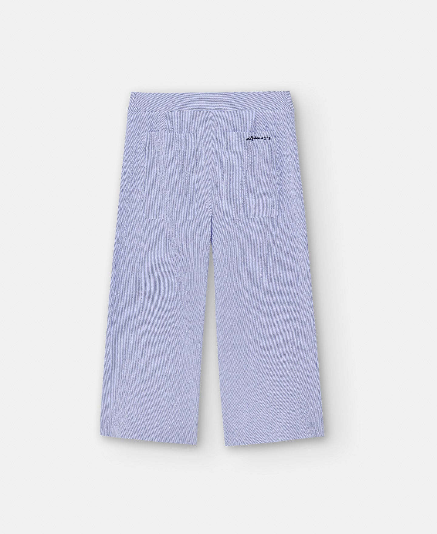 White/Blue Stripe Responsible Cotton Culotte Trousers