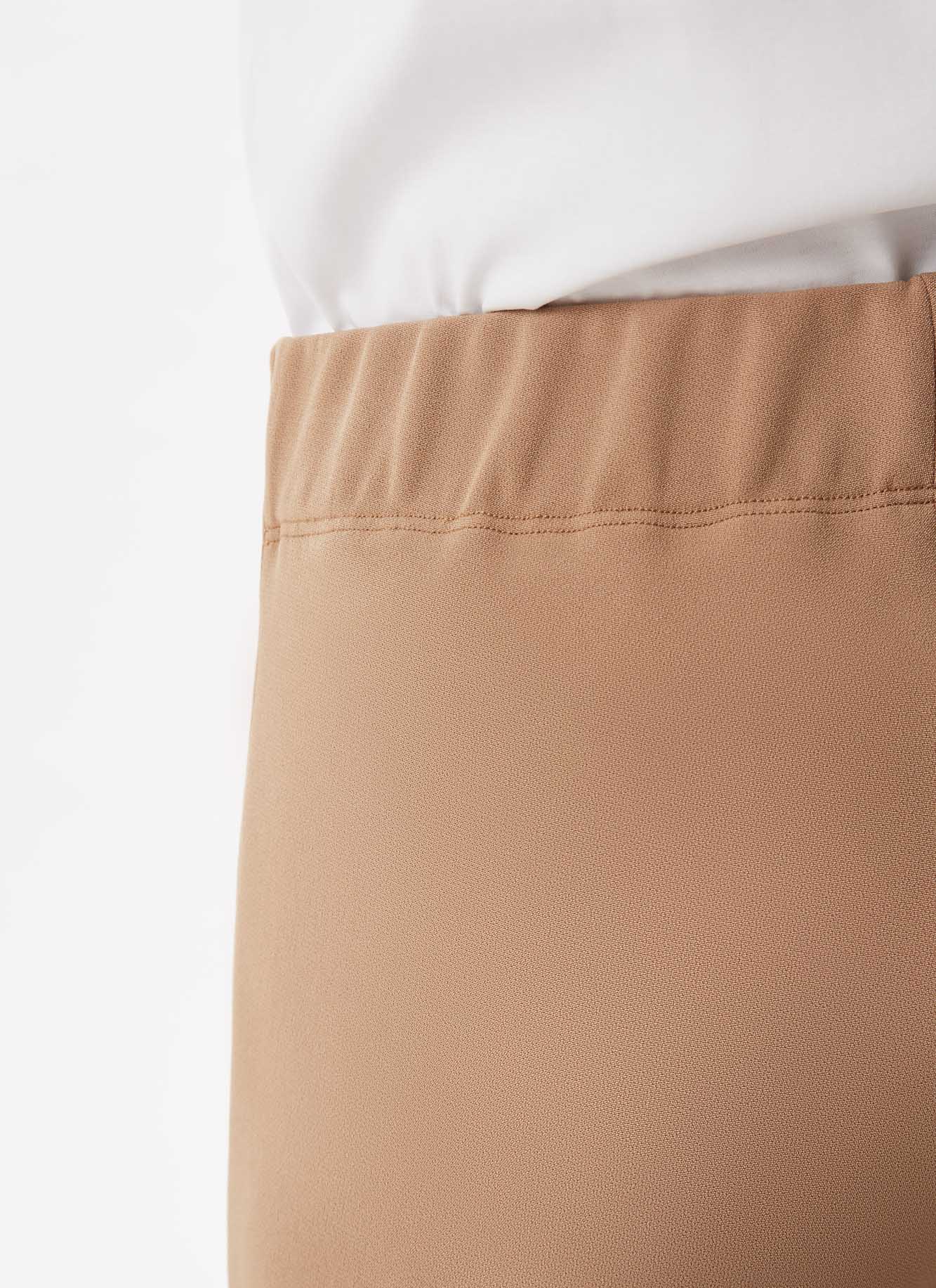 Camel Ankle Length Leggings With Elastic Waist