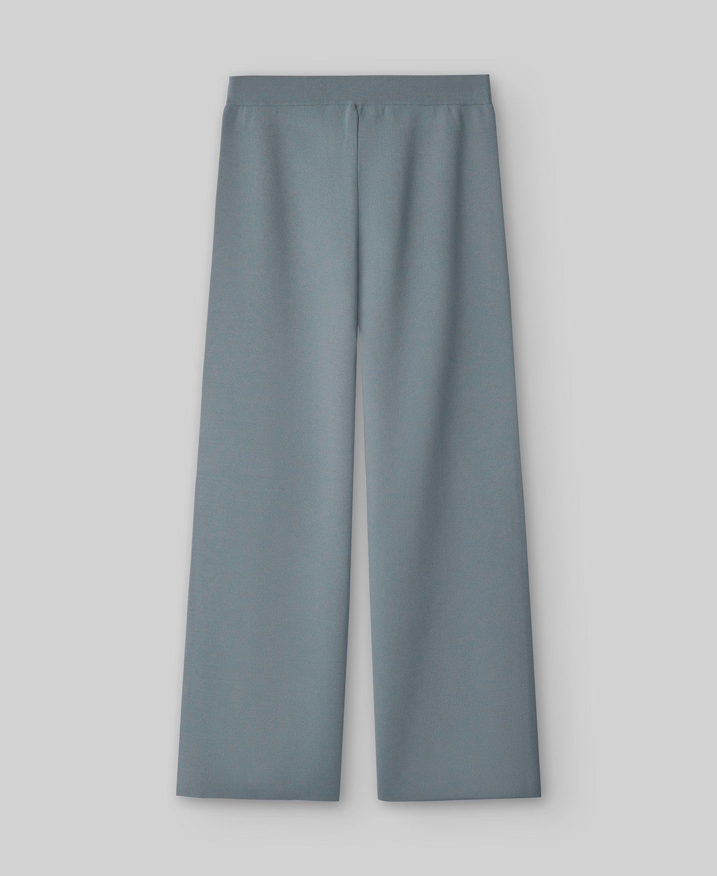 Knit wide leg trousers woman in grey/blue