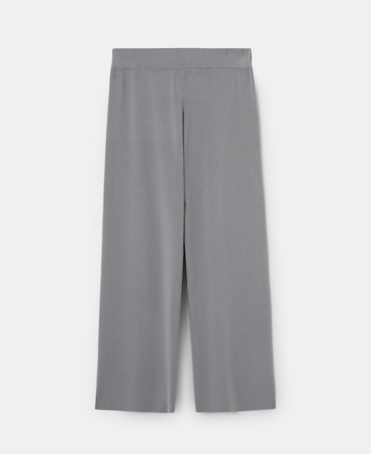 Grey Rubber Knit High Rise Pants