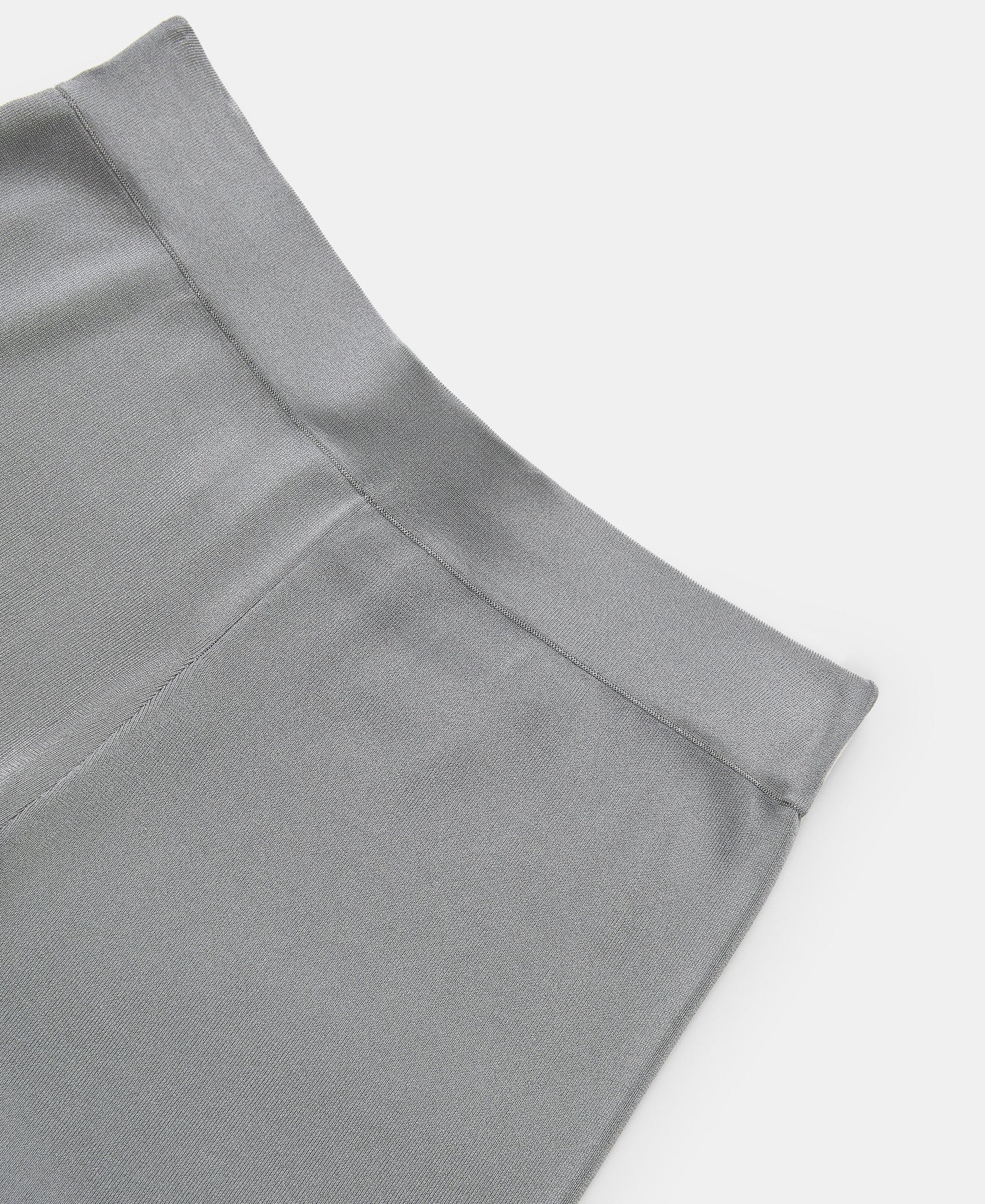 Grey Rubber Knit High Rise Pants