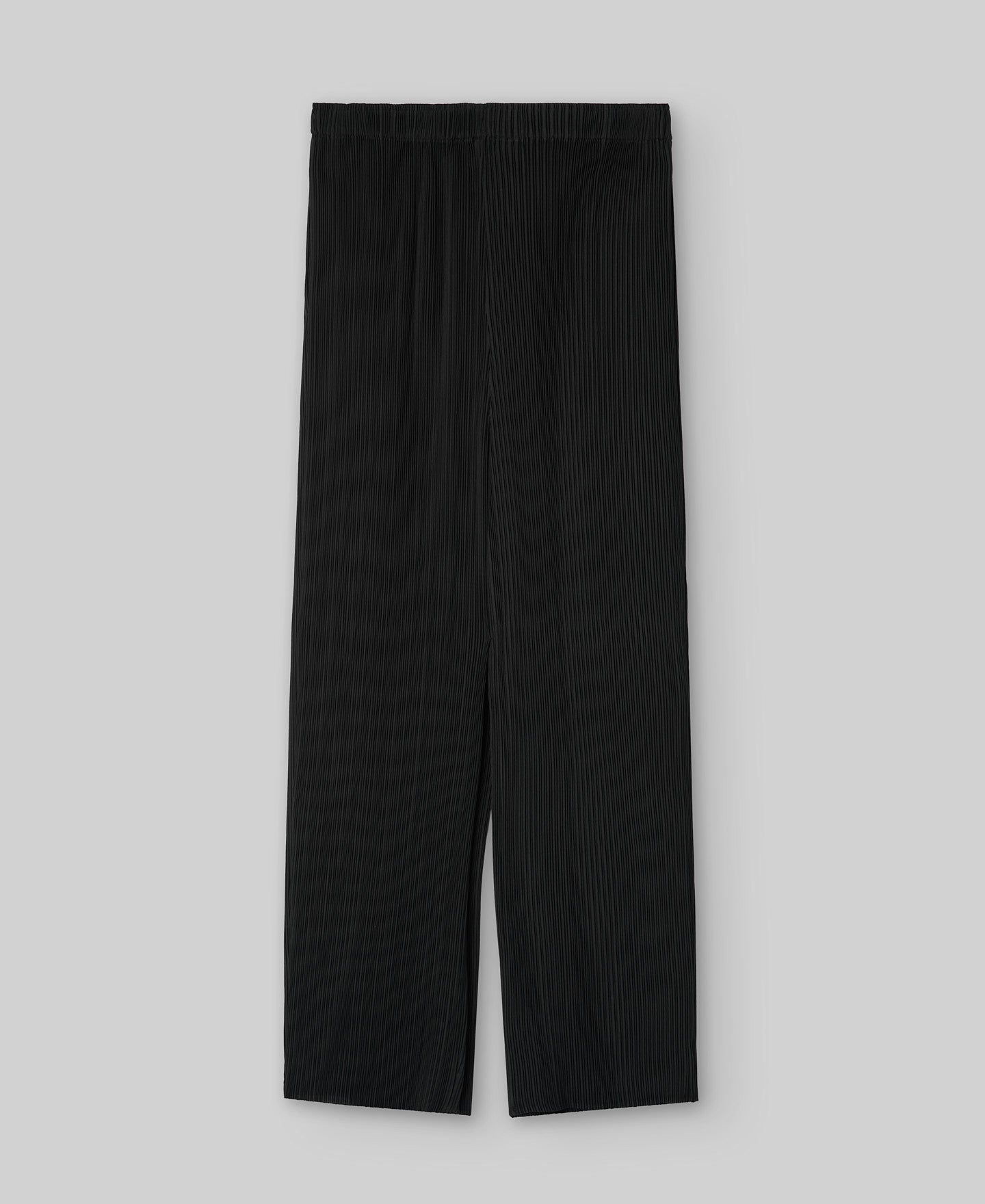 Crinkle cross-front trousers woman in black