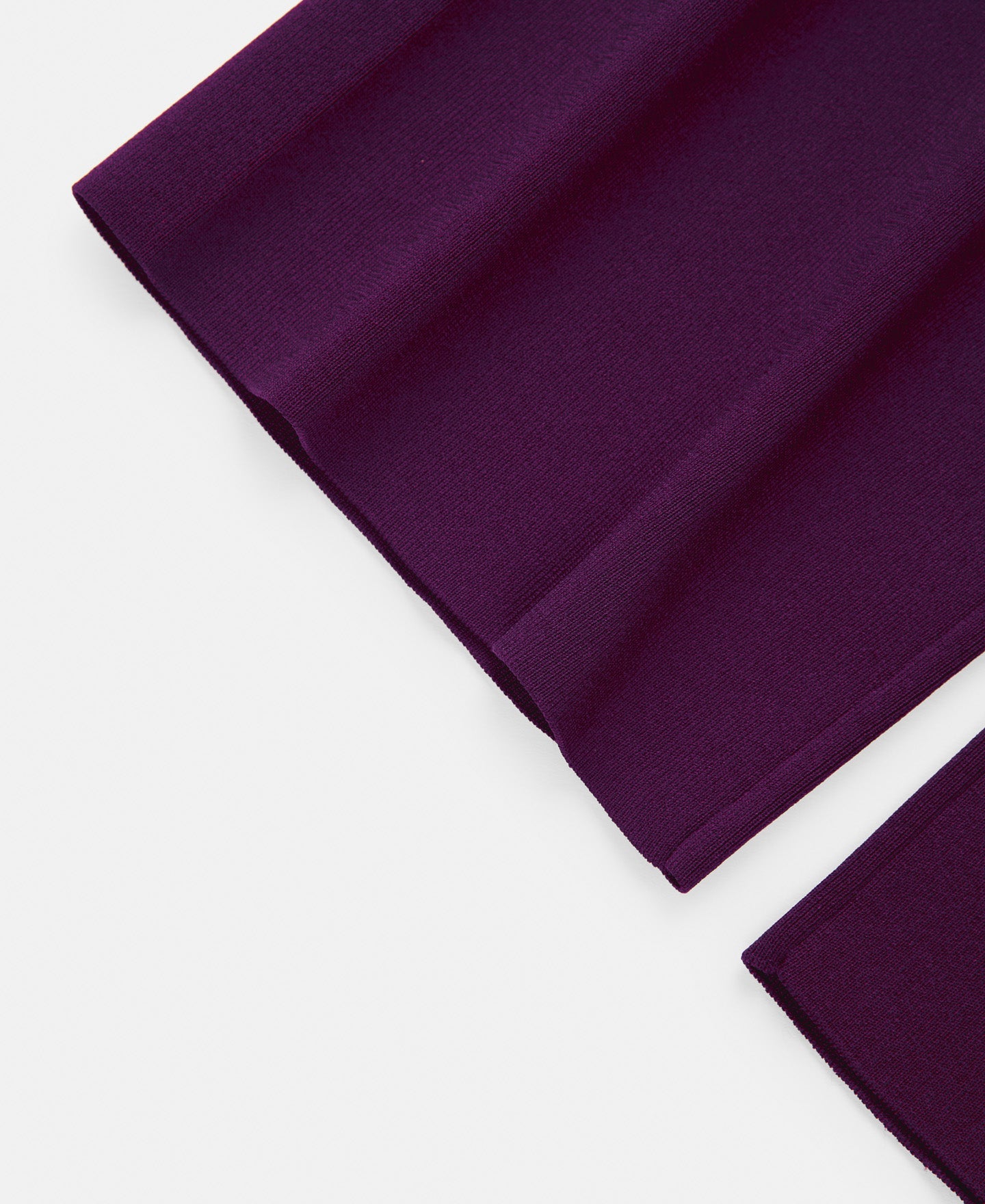 Burgundy Viscose Ribbed Knit Pants