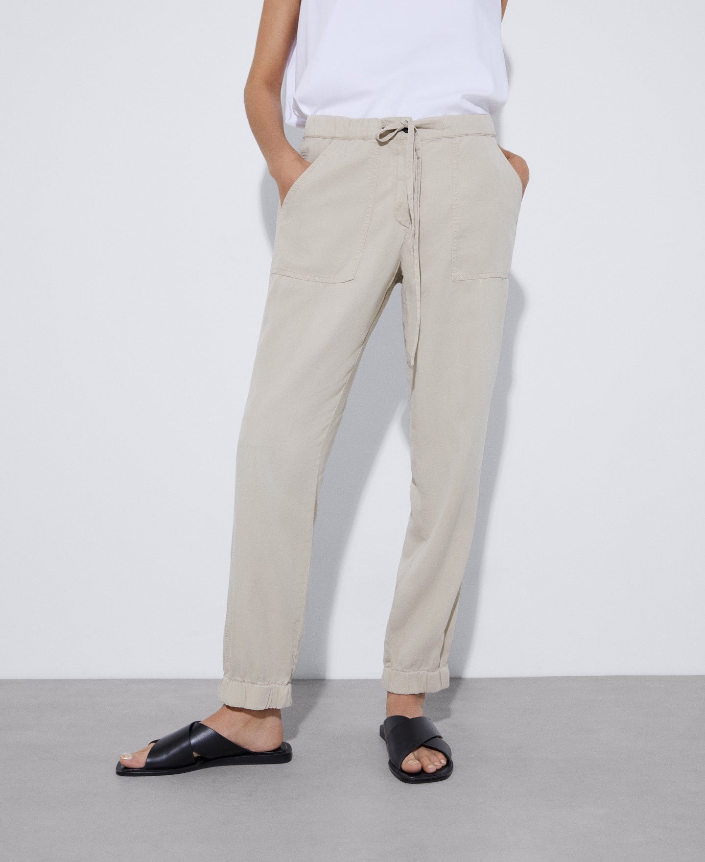 Sand Tencel™ Lyocell Jogger Trousers