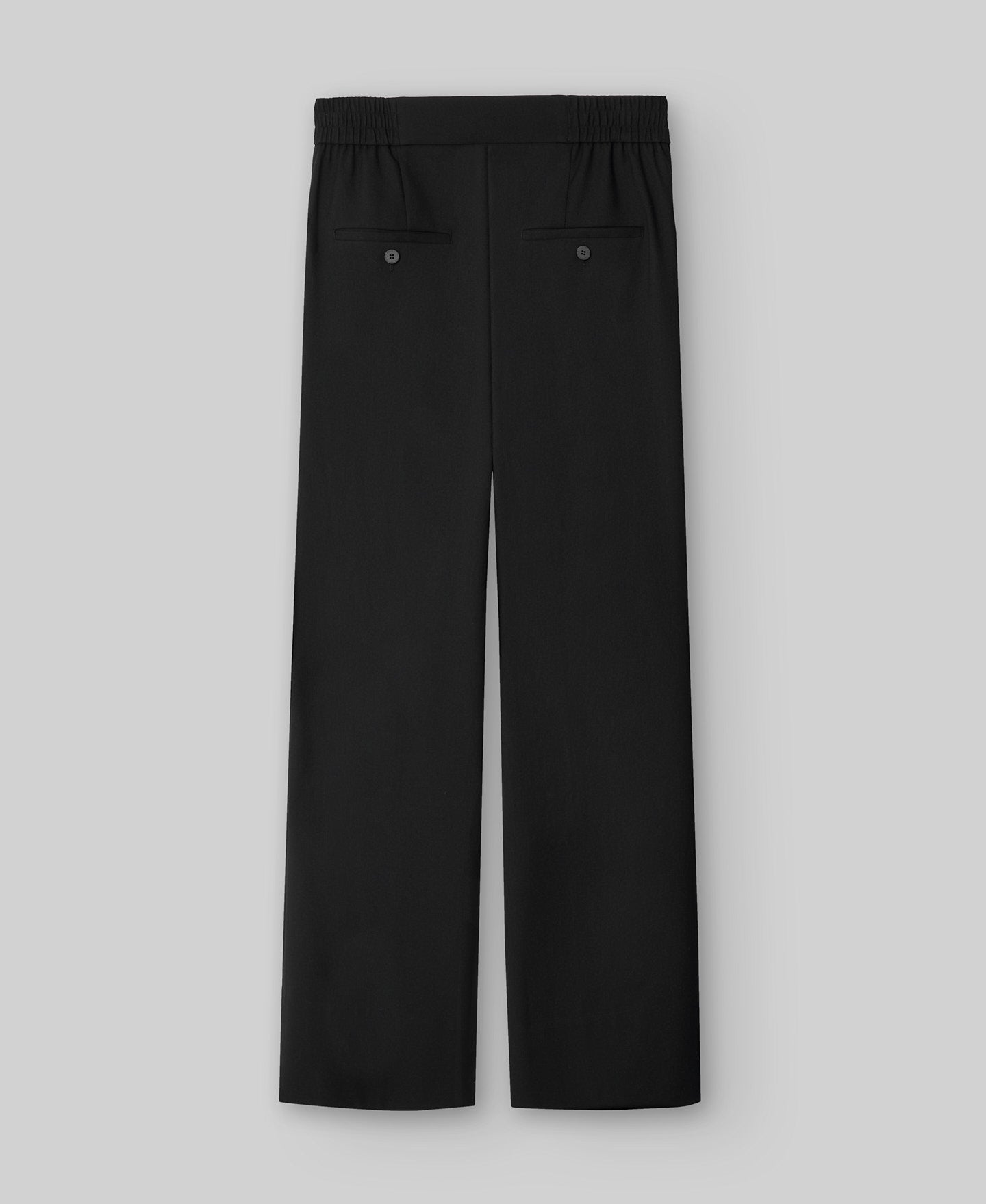Merino wool blend trousers woman in black