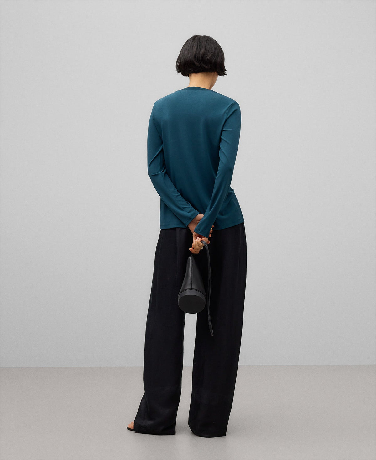 Draped T-shirt in Green