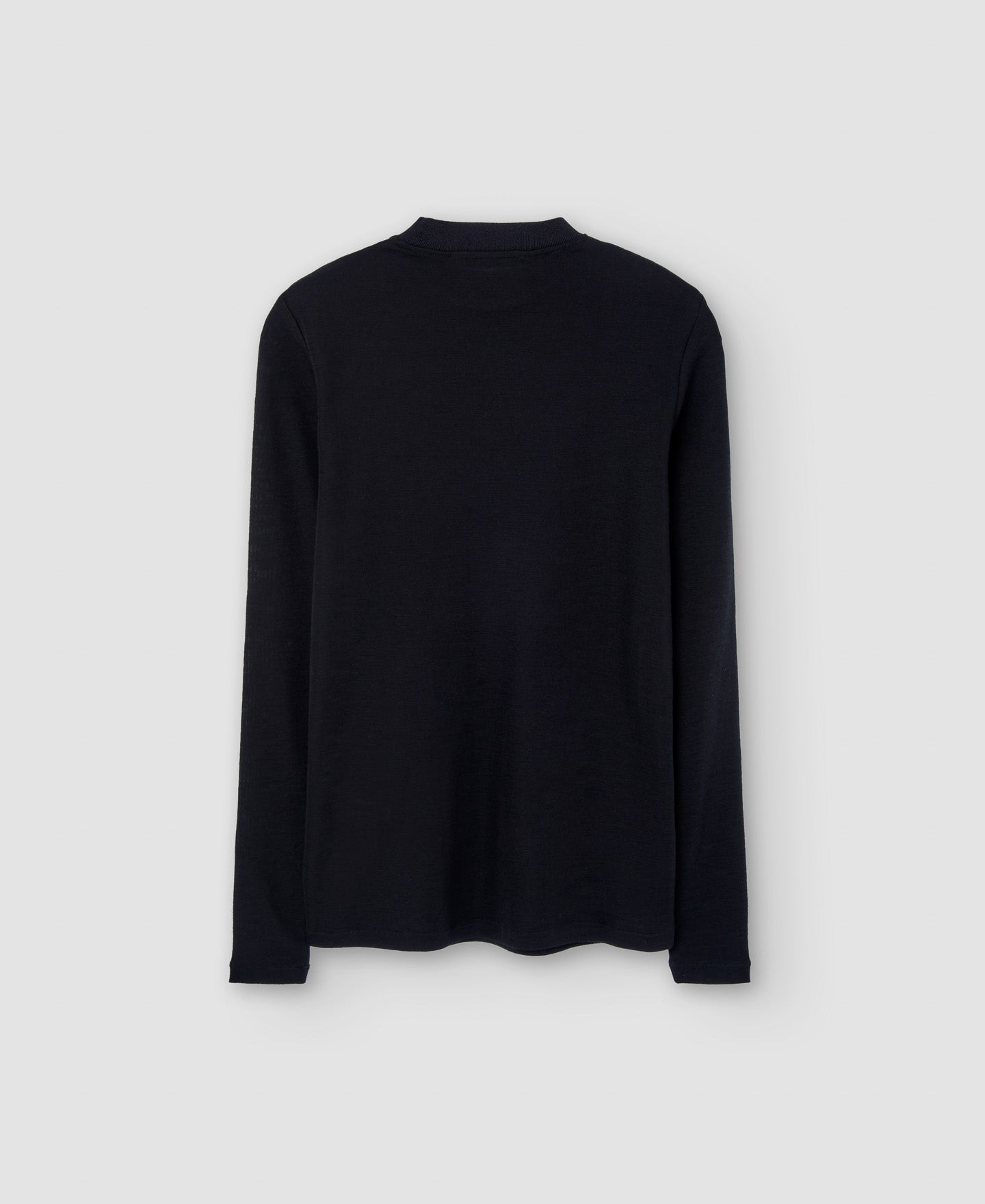 Black Long Sleeve Merino Wool Sweater