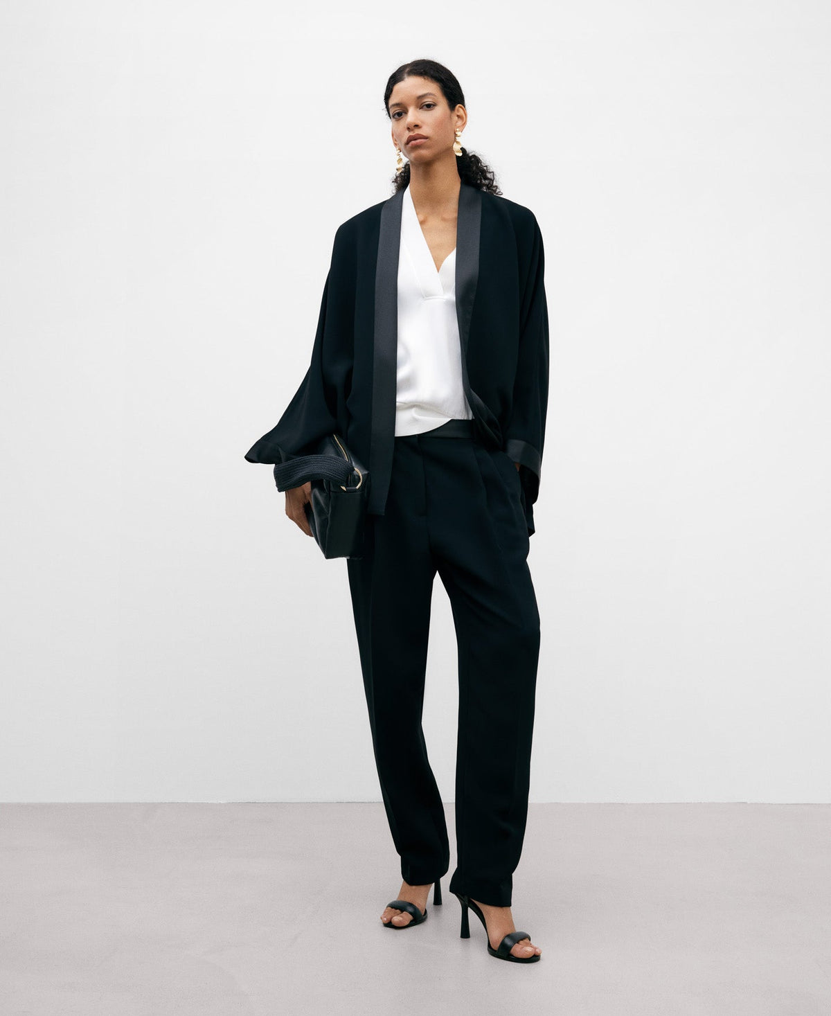 White V-Neckline Viscose Blouse Woman