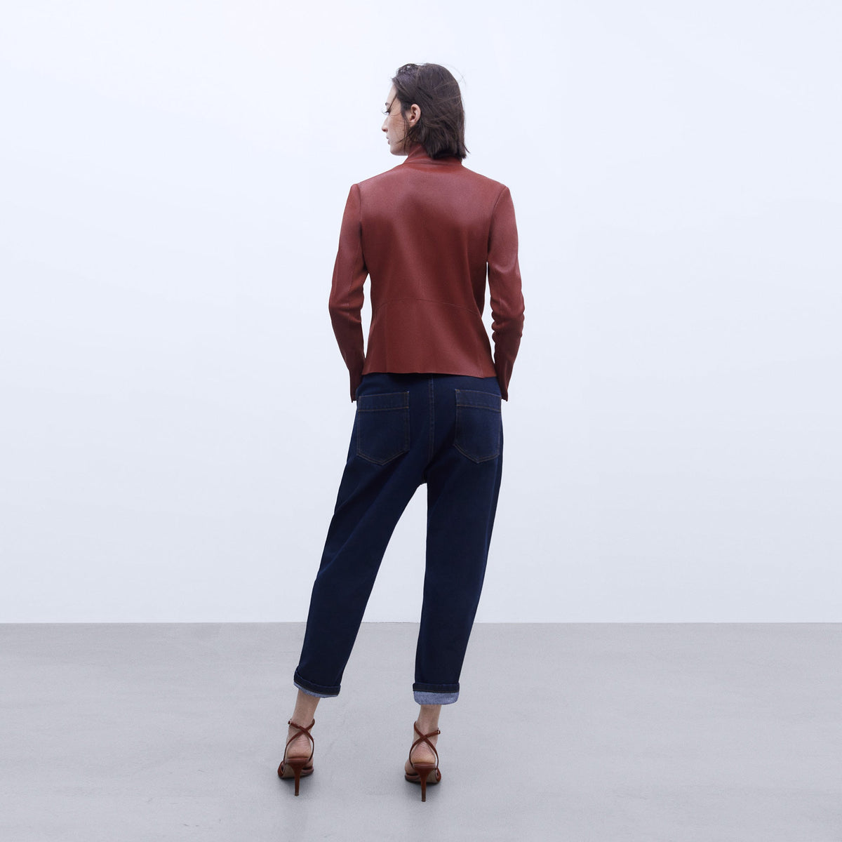 Terracotta Leather Moto Jacket