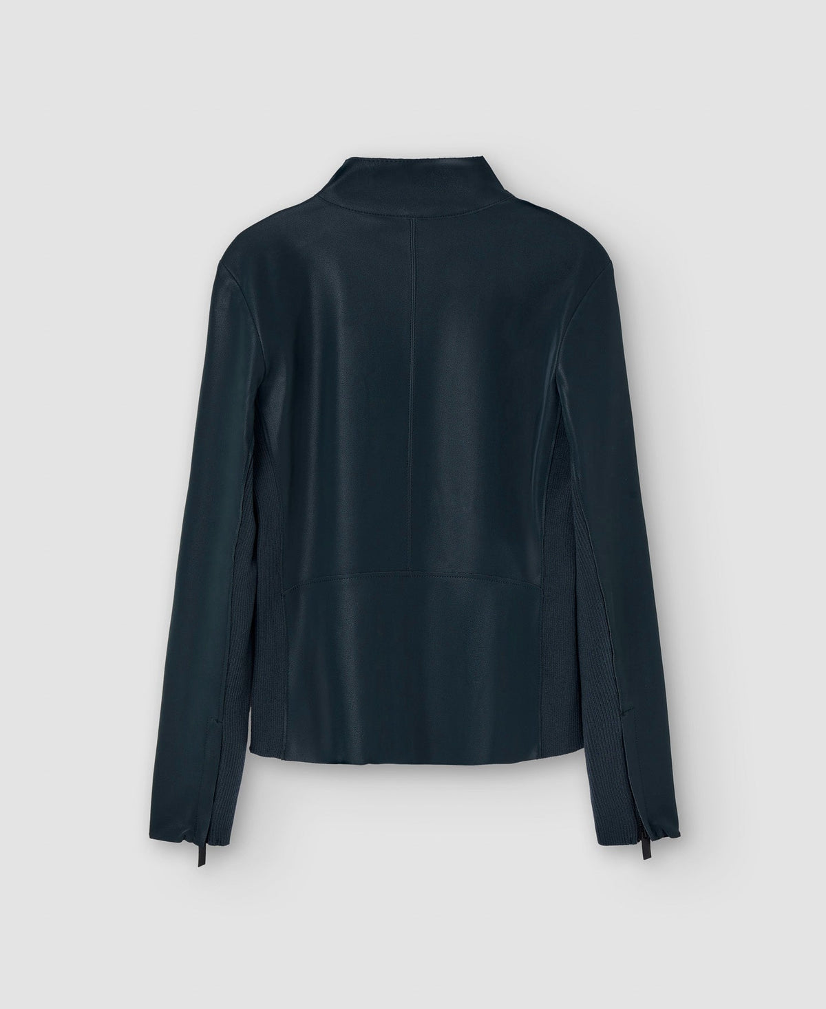 Bottle Green Polyester Biker Jacket
