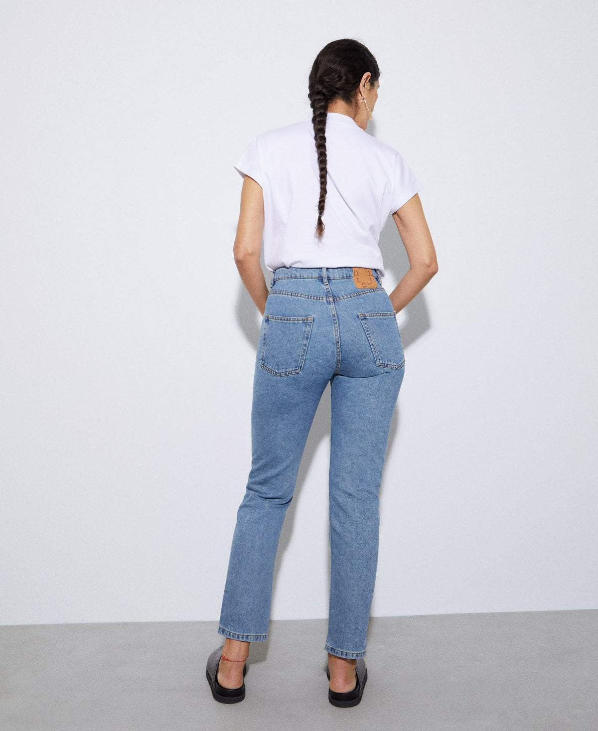 Navy Blue Recycled Cotton Denim Jeans