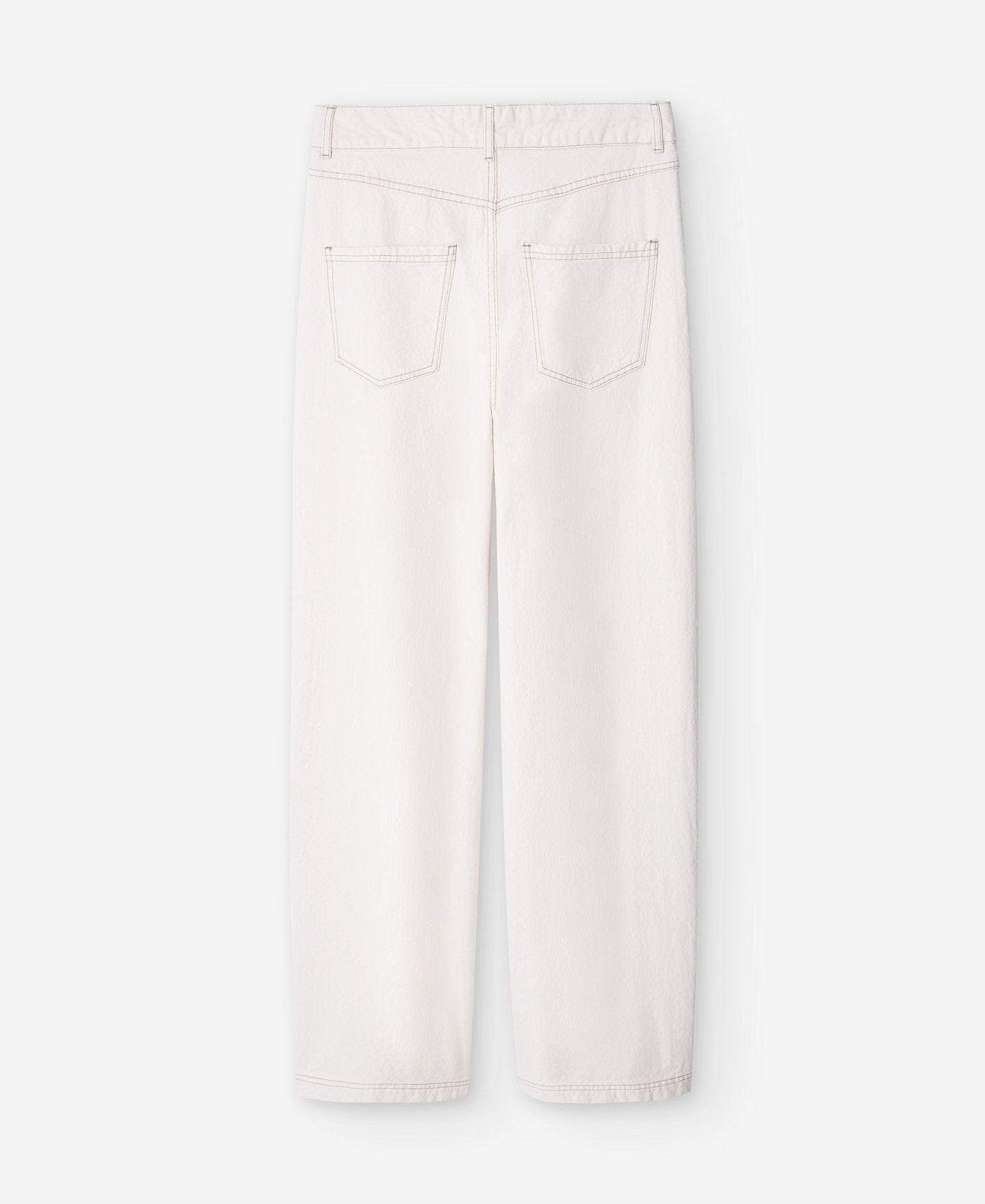 Wide White Denim Trousers For Women