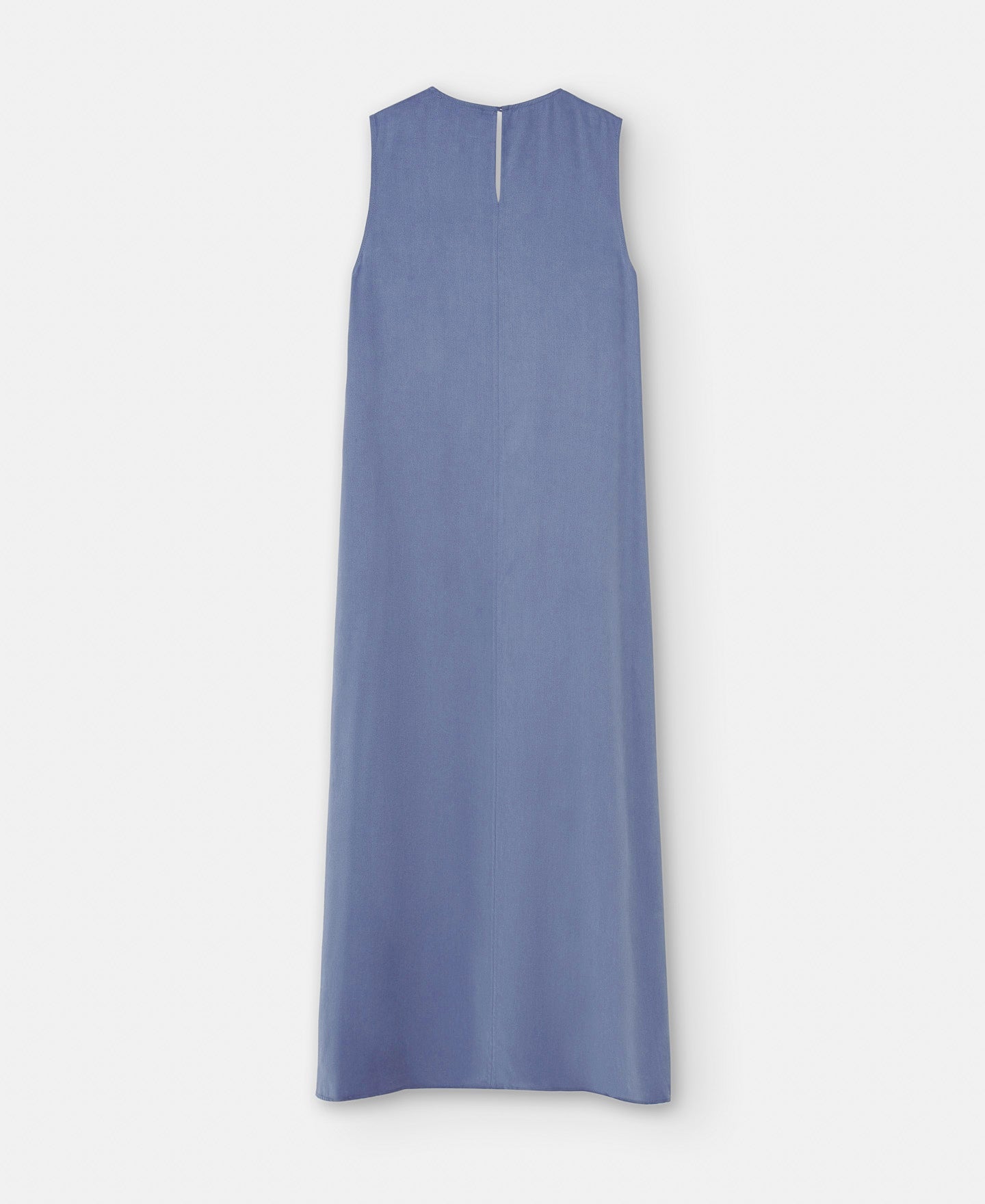 Blue/Grey Flared Dress In Lyocell