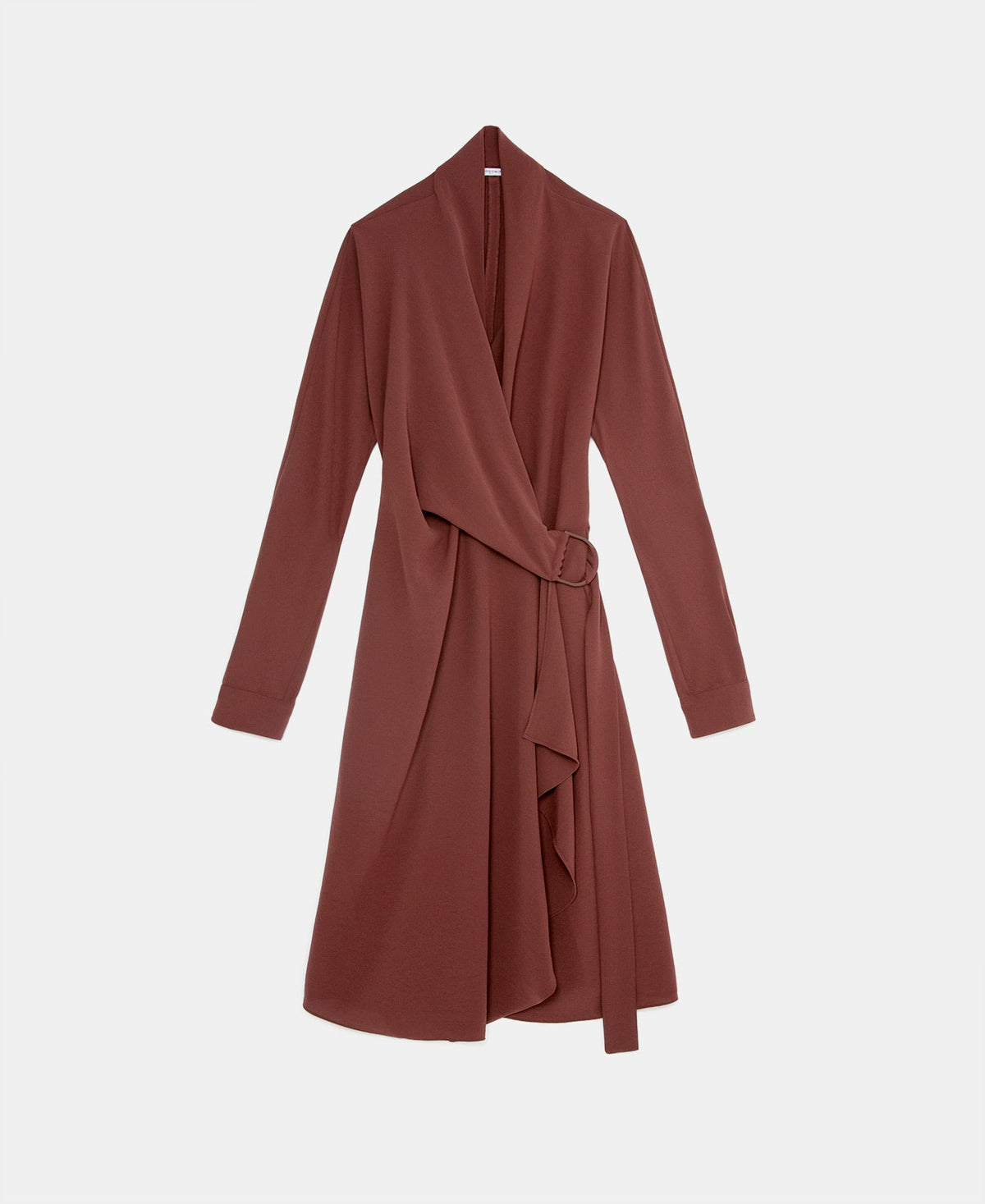 Plum Wrap Dress With Side Lacing