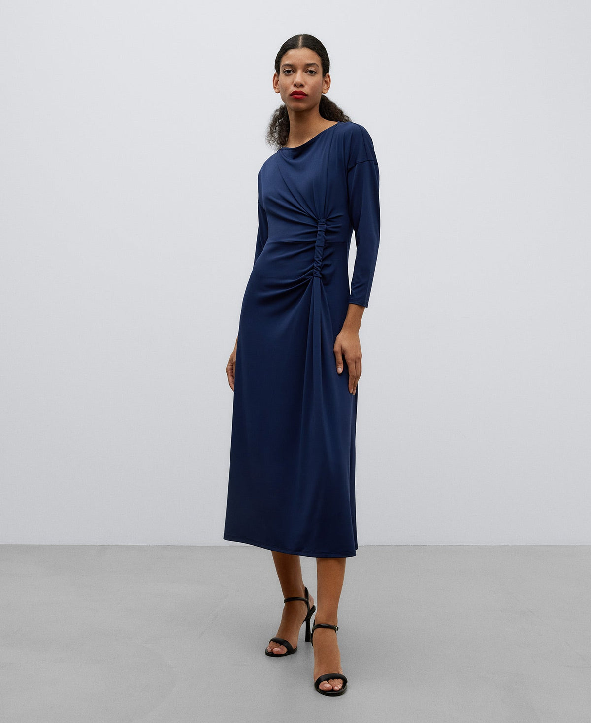 Navy Blue Navy Blue Midi Dress