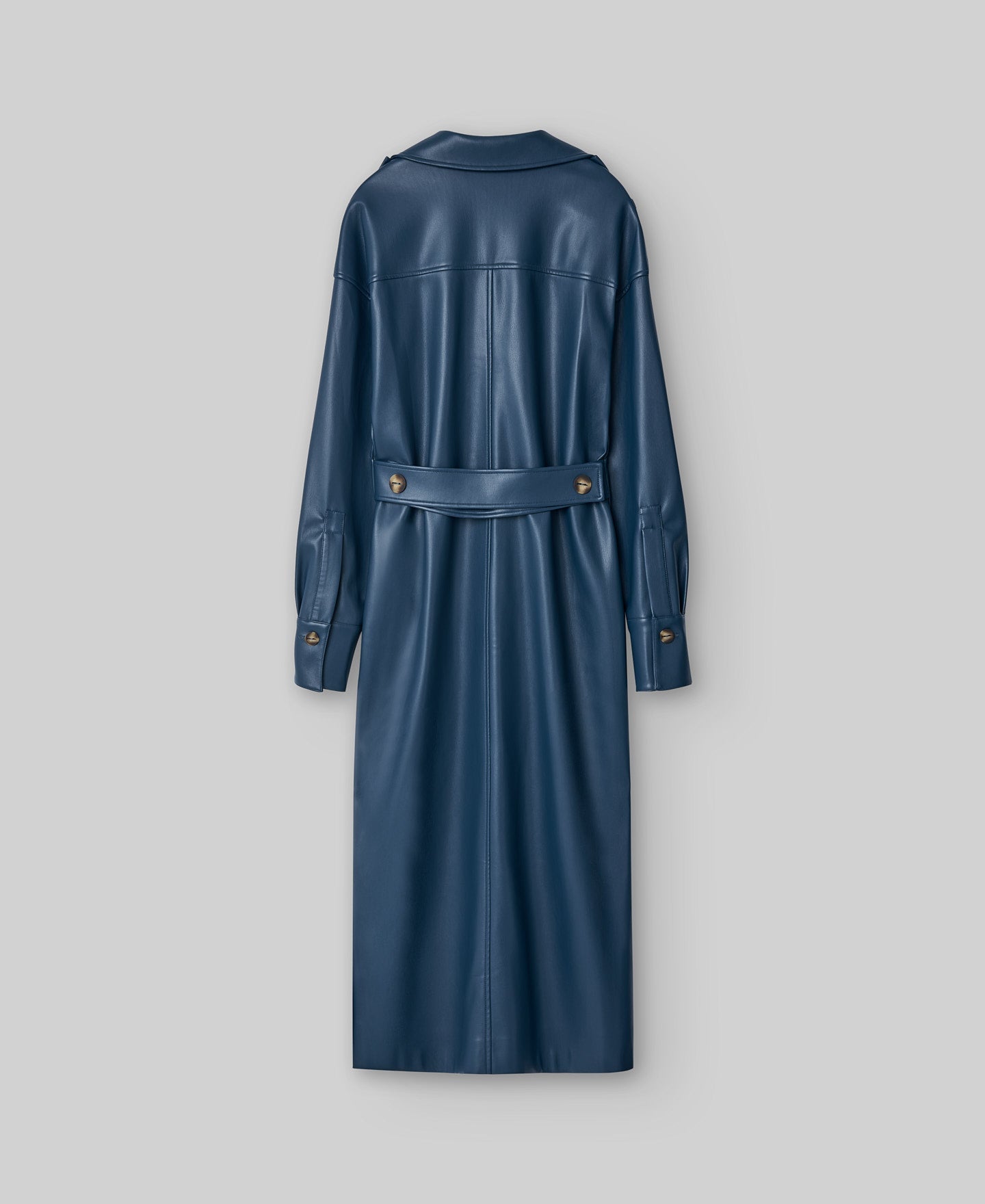 Non-Leather Shirt Dress in Dark Turquoise