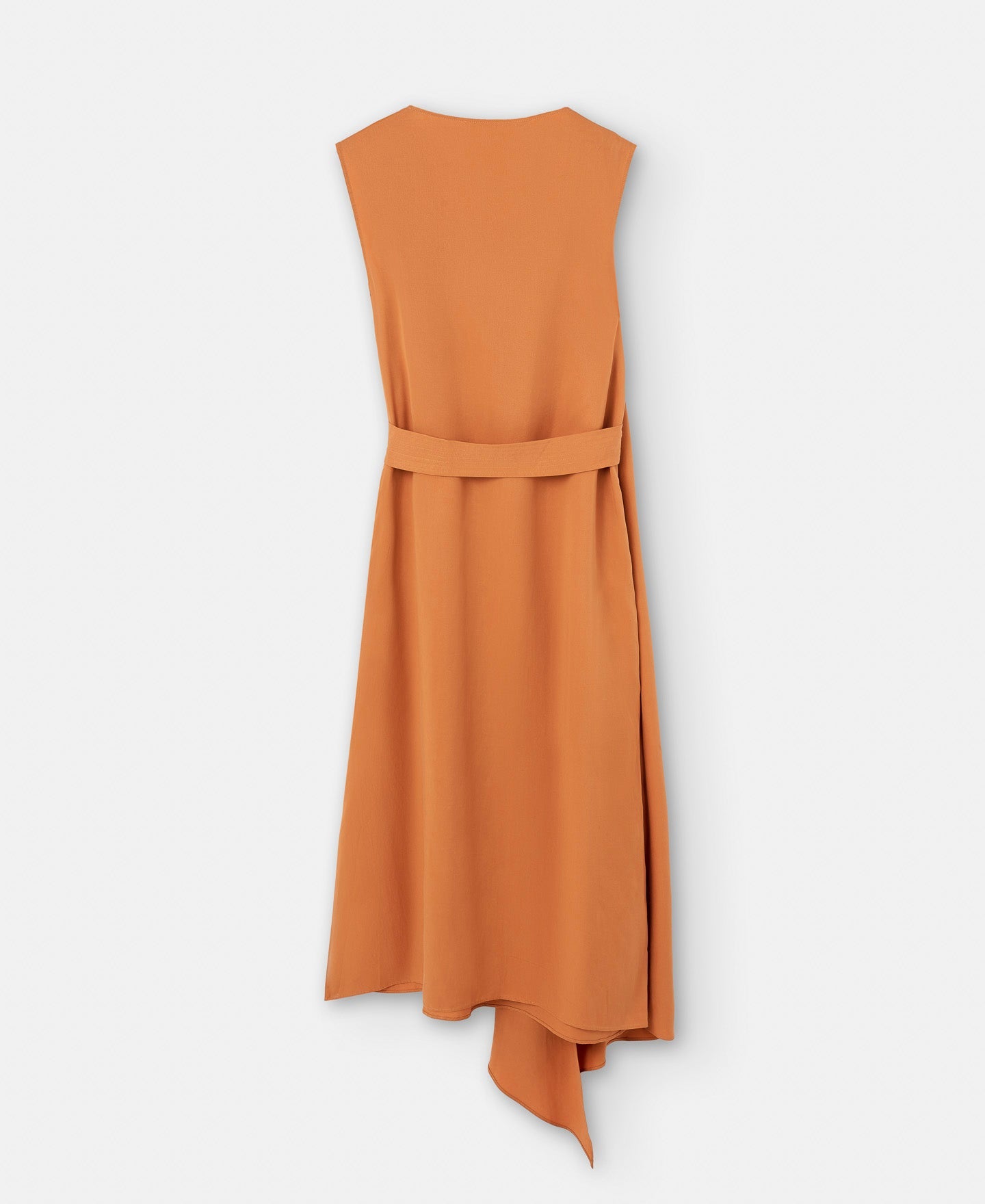 Orange Draped Tencel™ Lyocell™ Dress