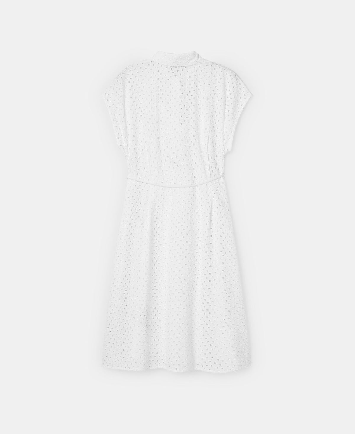 White White Shirt Collar Dress