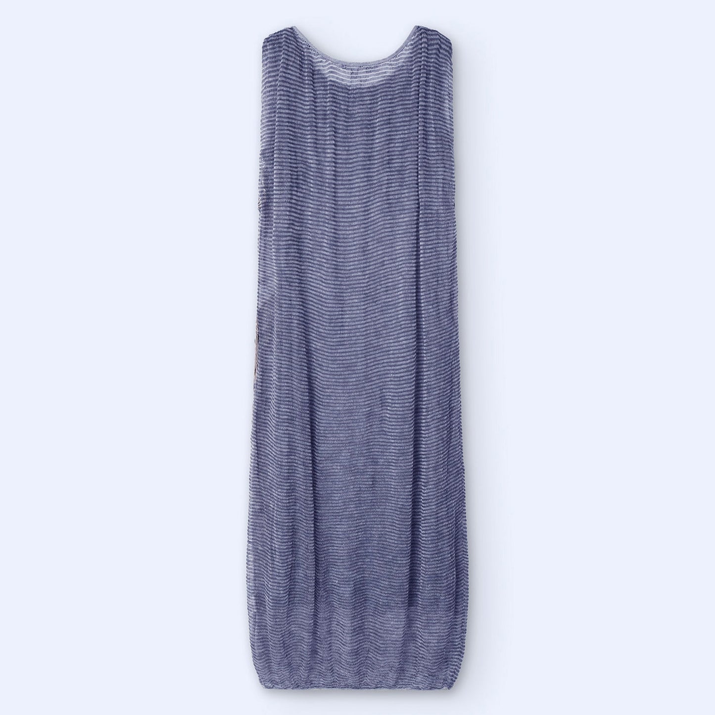 Grey Melange Jacquard Long Dress
