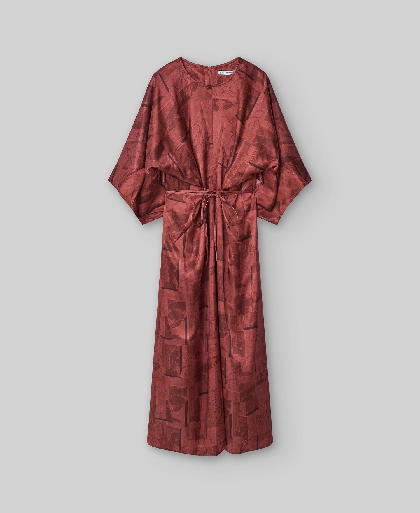 Long Printed Dress in Red
