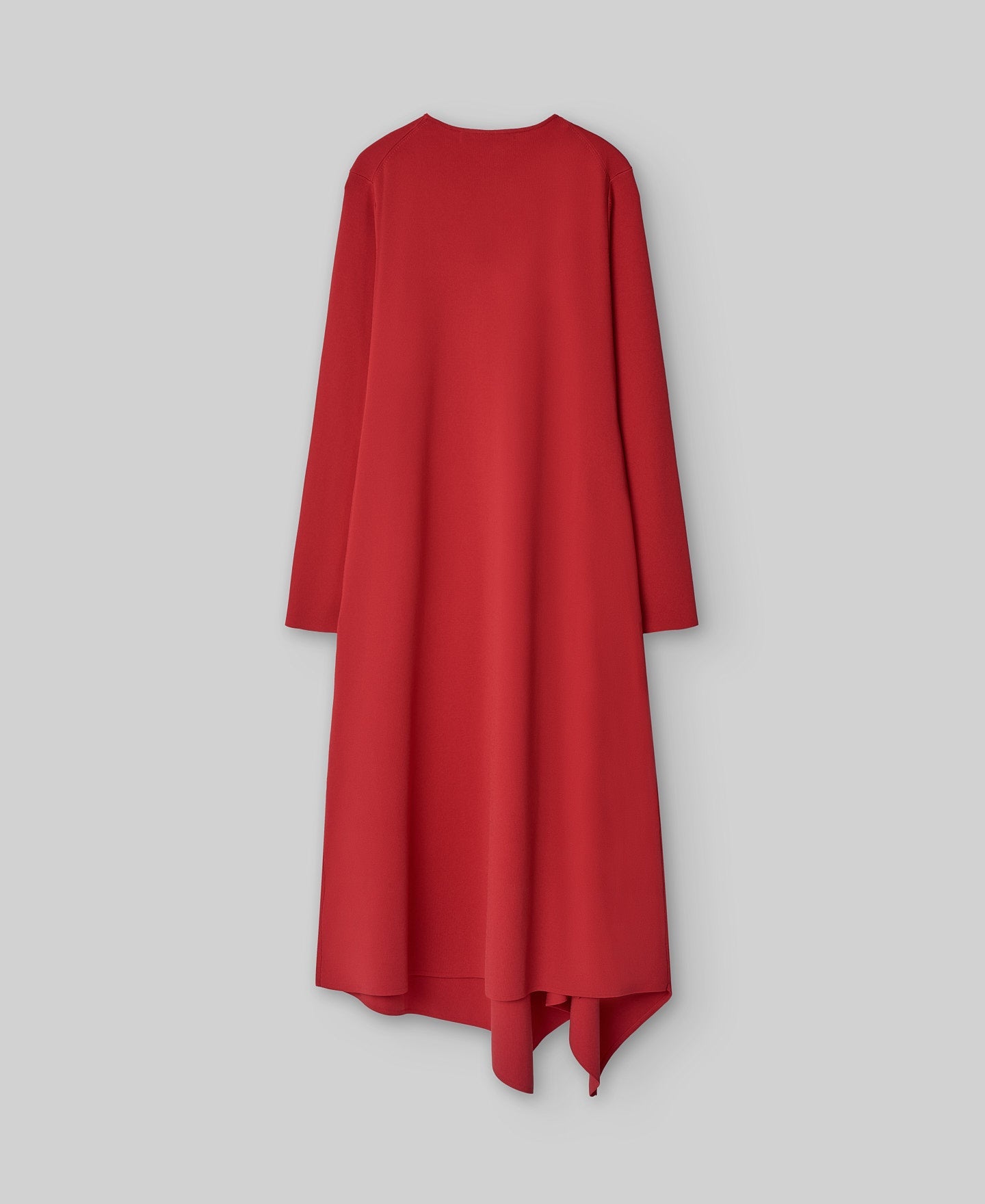 Knit Asymmetrical Dress In Red