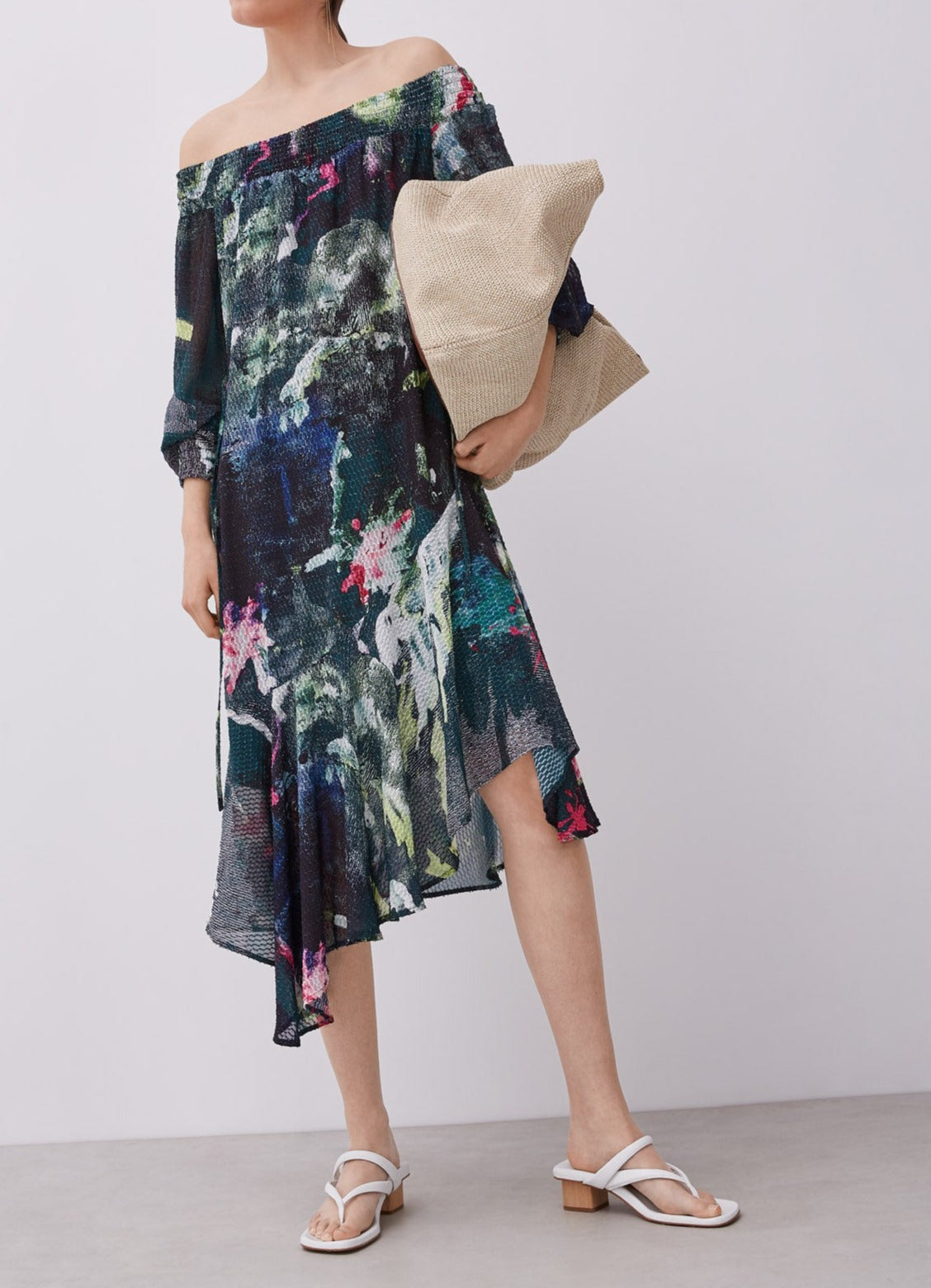 Long Dress With Bardot Neck