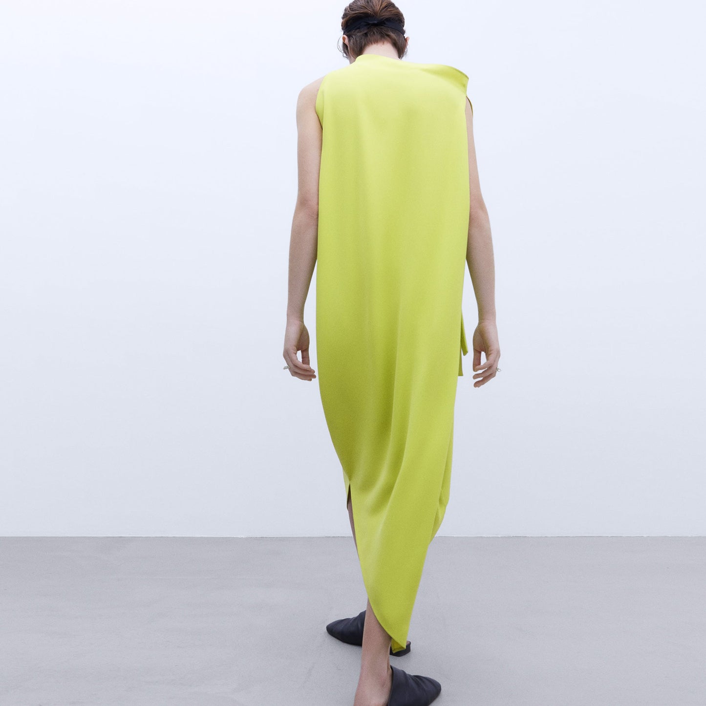 Pistachio Green Asymmetric Dress