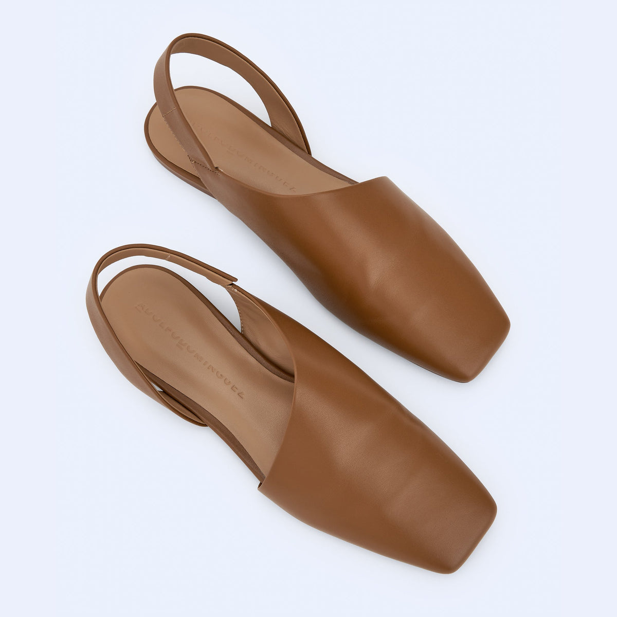 Buff Leather Asymmetric Slipper