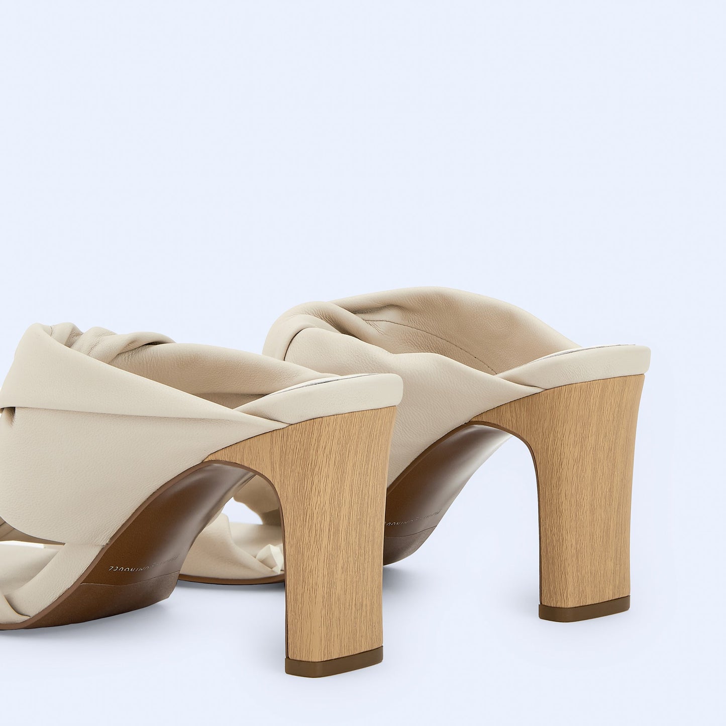 Elegant Ecru Leather Heels