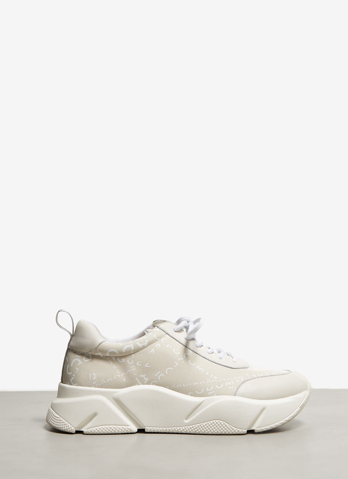 Off White Sneakers With Deconstructed Logo