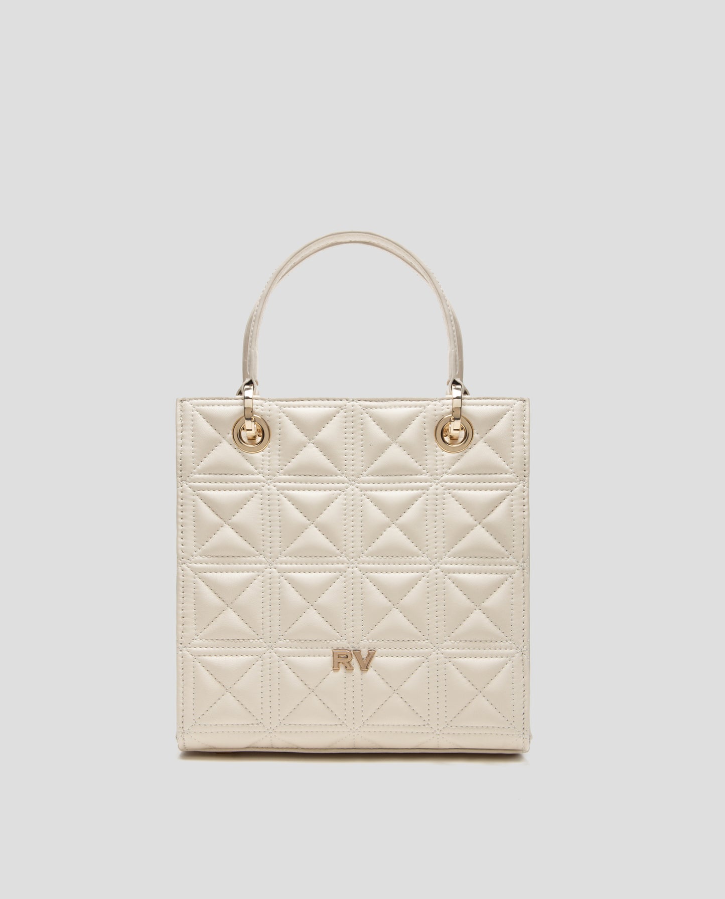 Mini Cute Ecru Quilted Leather Satchel Bag