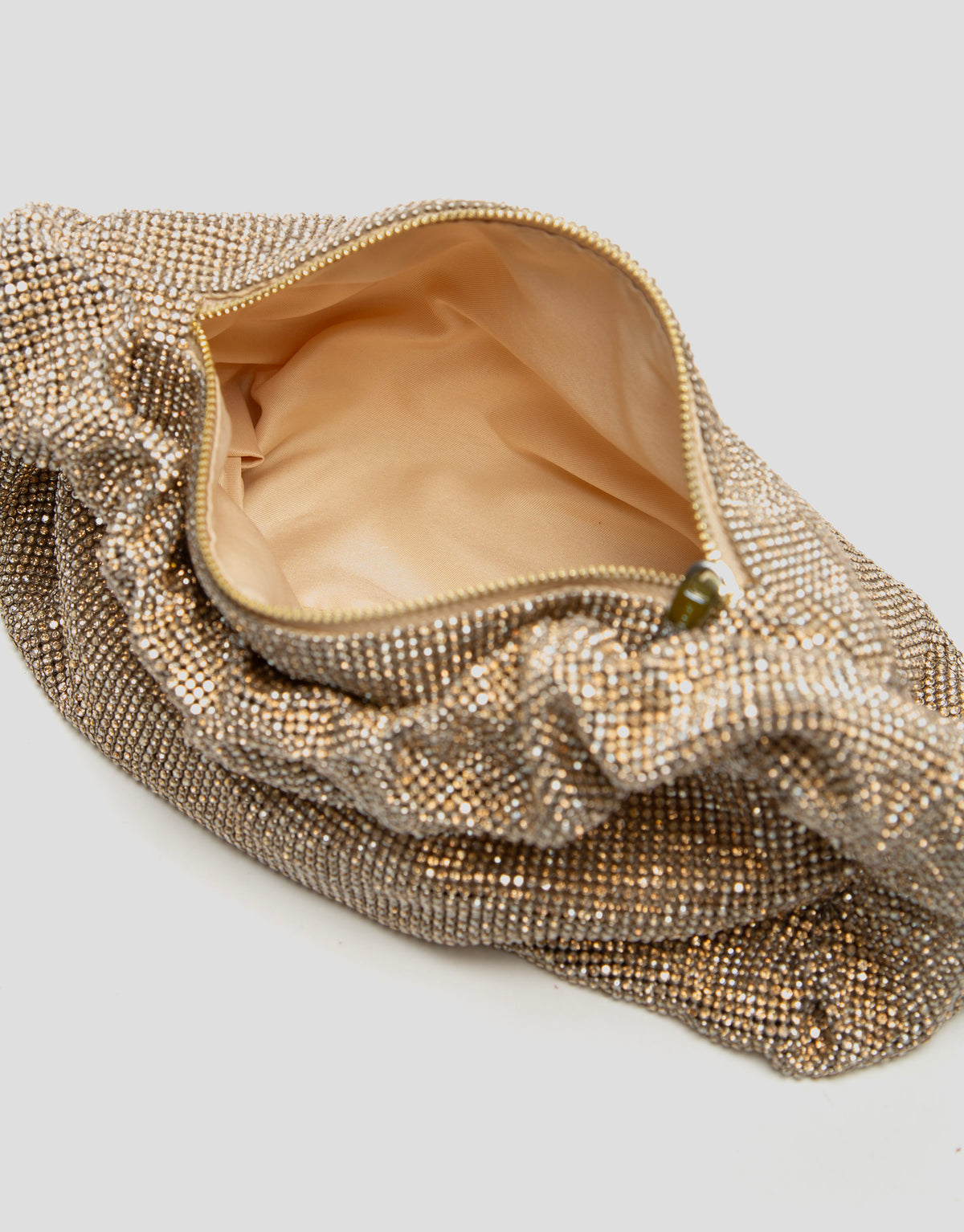 Ariana Crystal Gold Mesh handbag