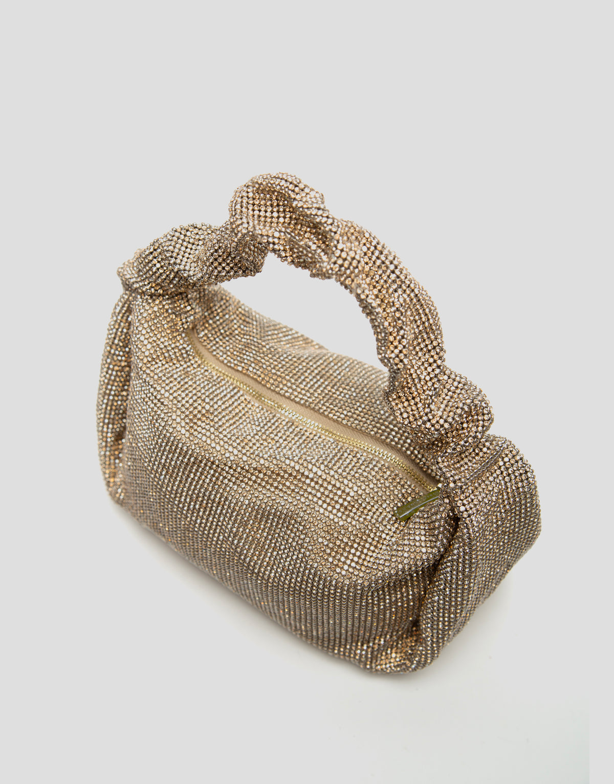 Ariana Crystal Gold Mesh handbag
