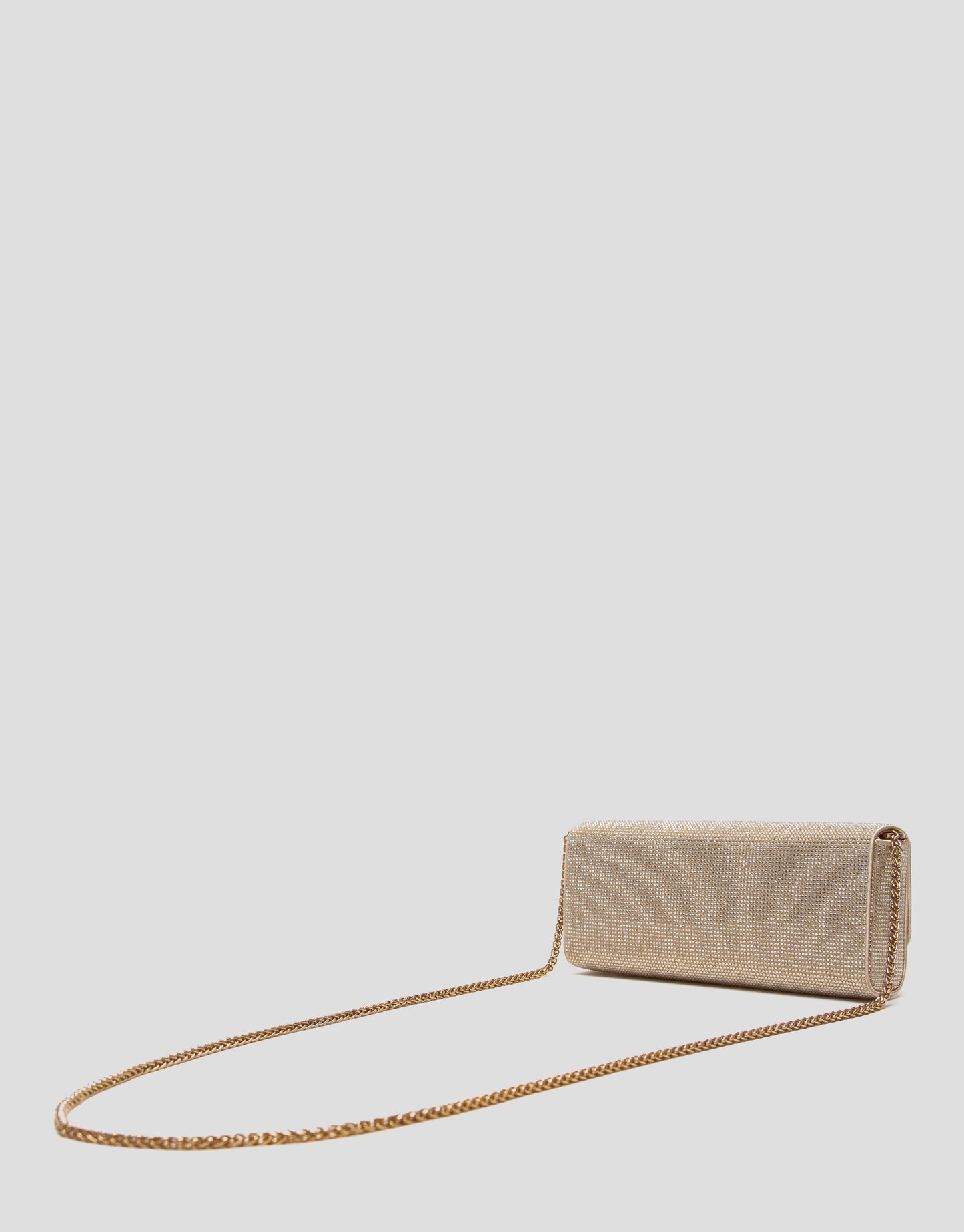 Ariana Crystal Mesh Gold Clutch Bag