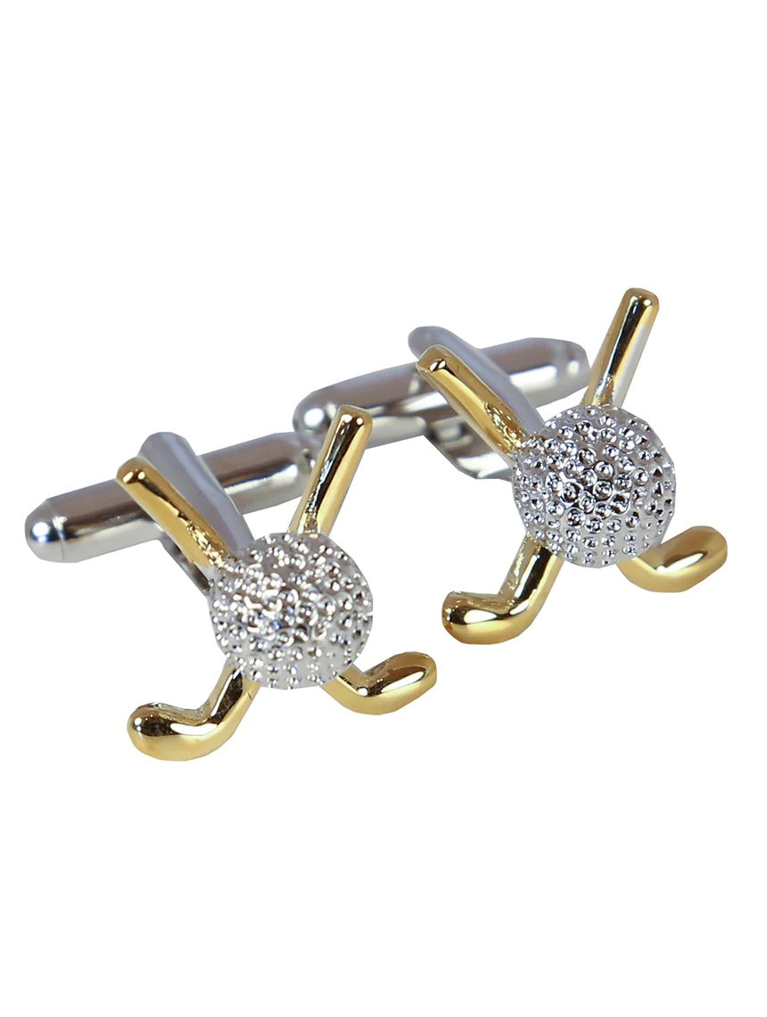 Golf Stick Ball Cuff Golf Stick & Ball Cufflink