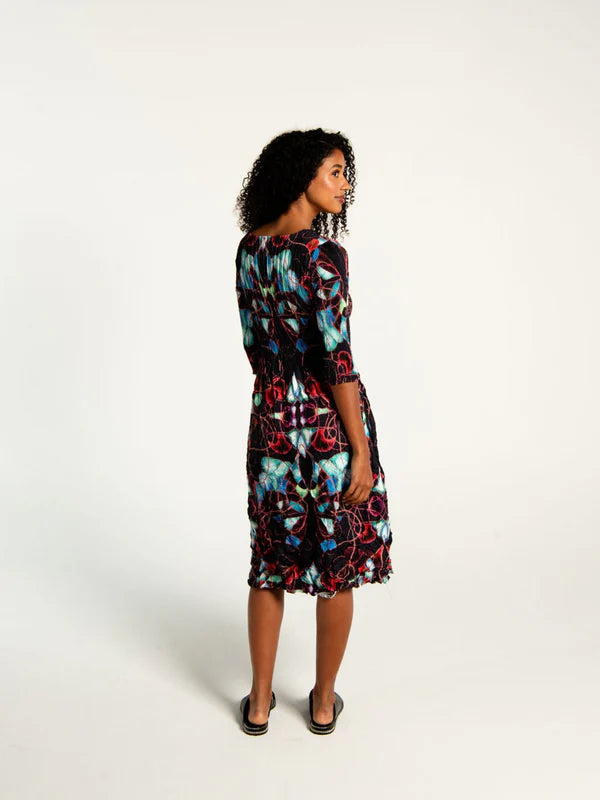 Alquema | 3/4 Sleeve Smash Pocket Dress / Kaleidoscope