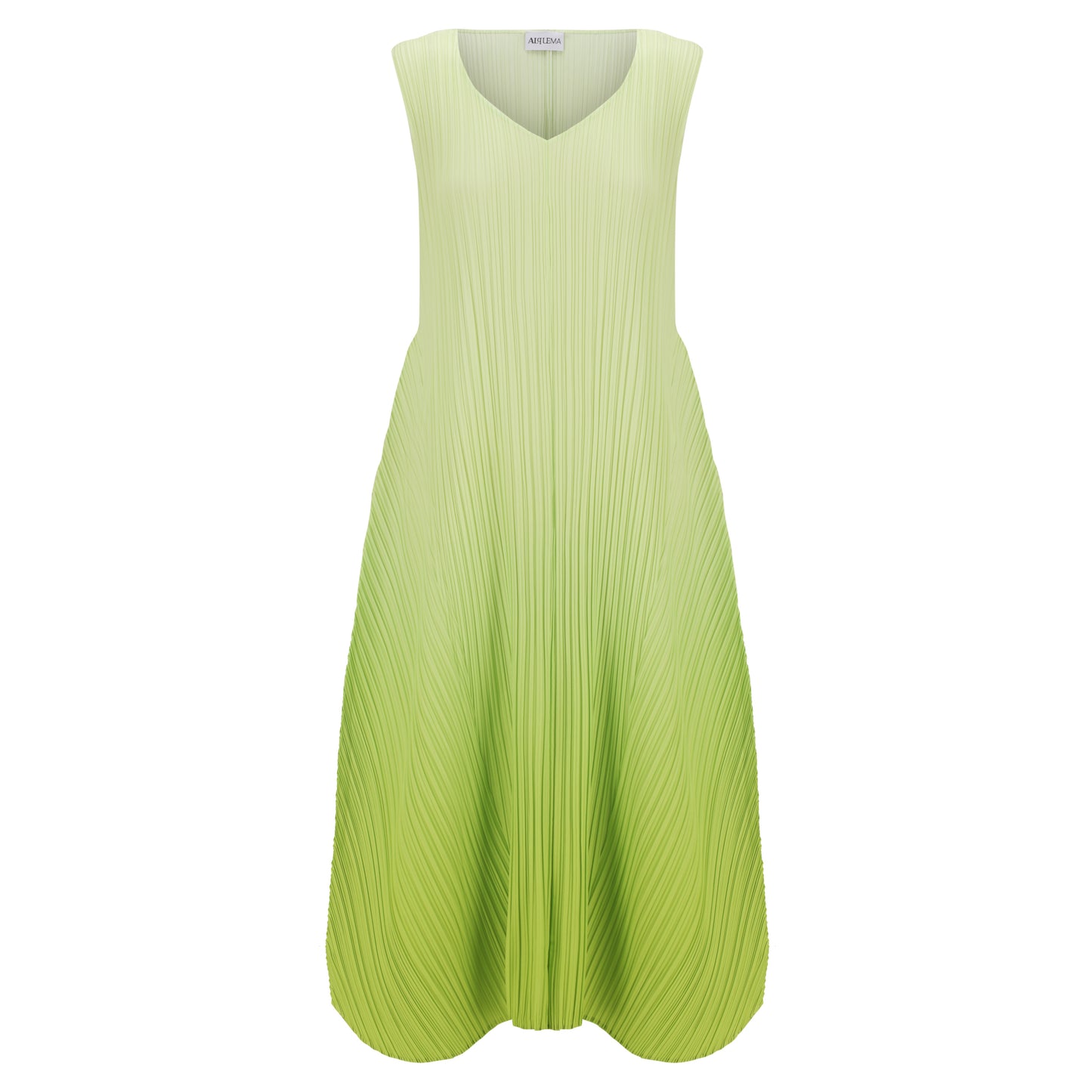 Alquema | Long Estrella Dress | Shadow Lime