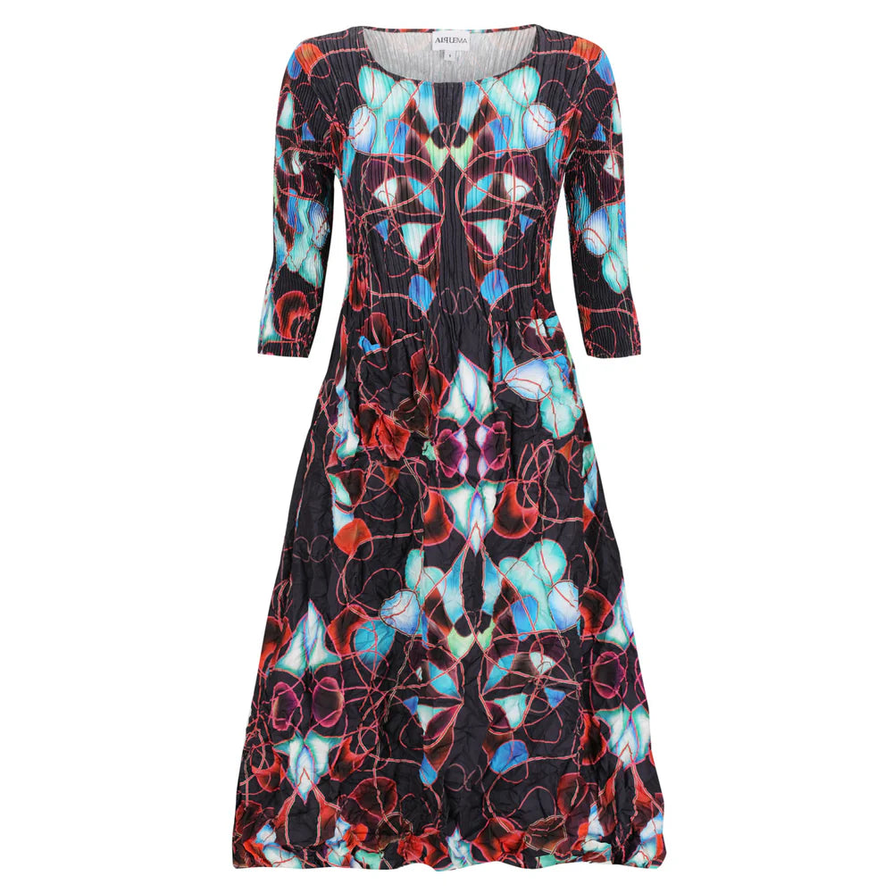 Alquema | 3/4 Sleeve Smash Pocket Dress / Kaleidoscope