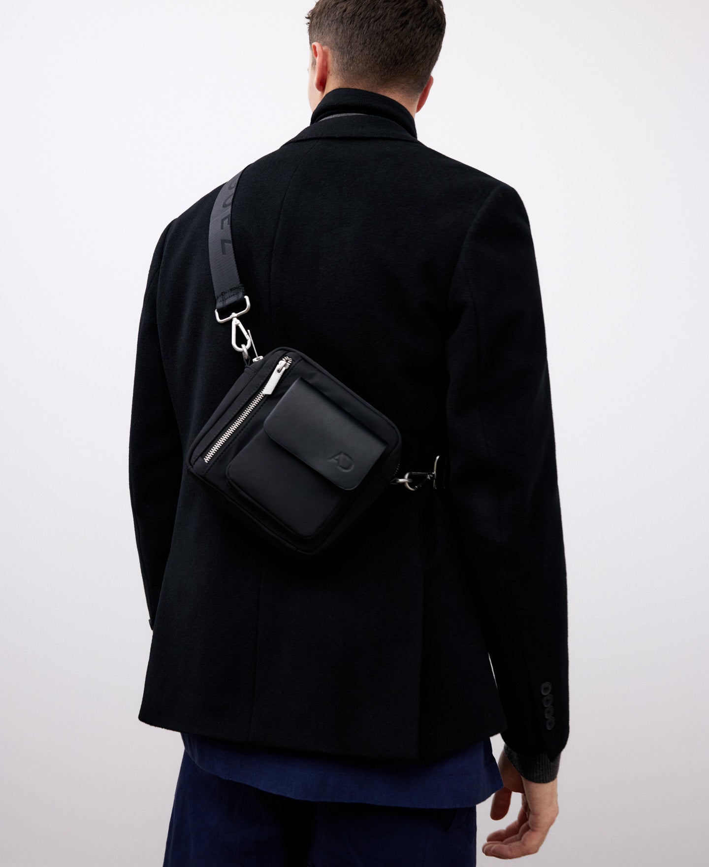 Recycled Polyester Black Shoulder Bag