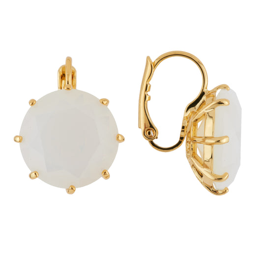 La Diamantine Big Round Stone Opal Earrings | AGLD1401