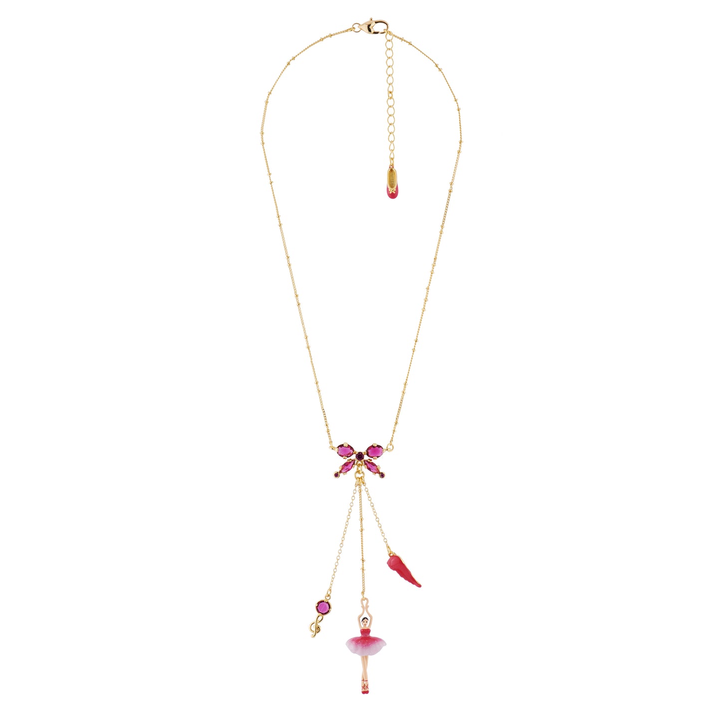 Pas De Deux Multi-Éléments Gradient Grenadine Necklace