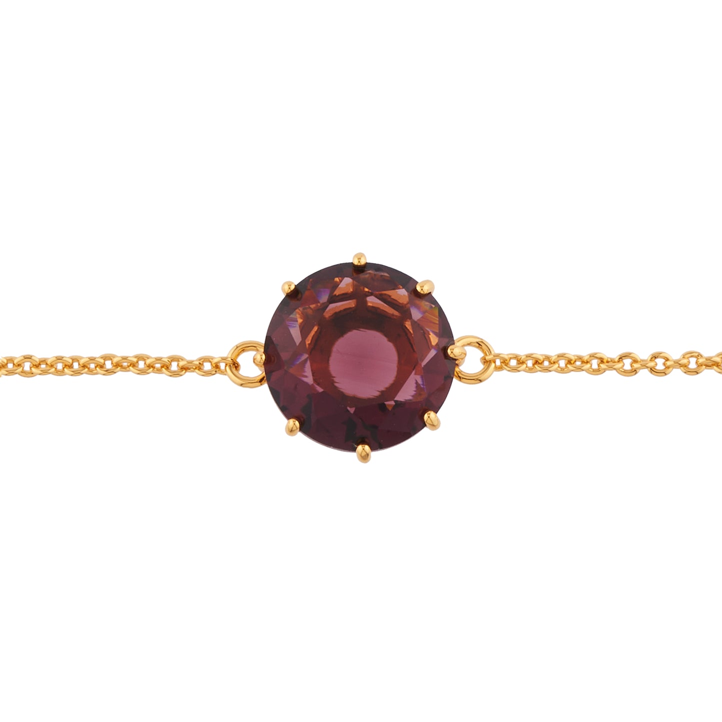 Plum Round Stone La Diamantine Thin Bracelet