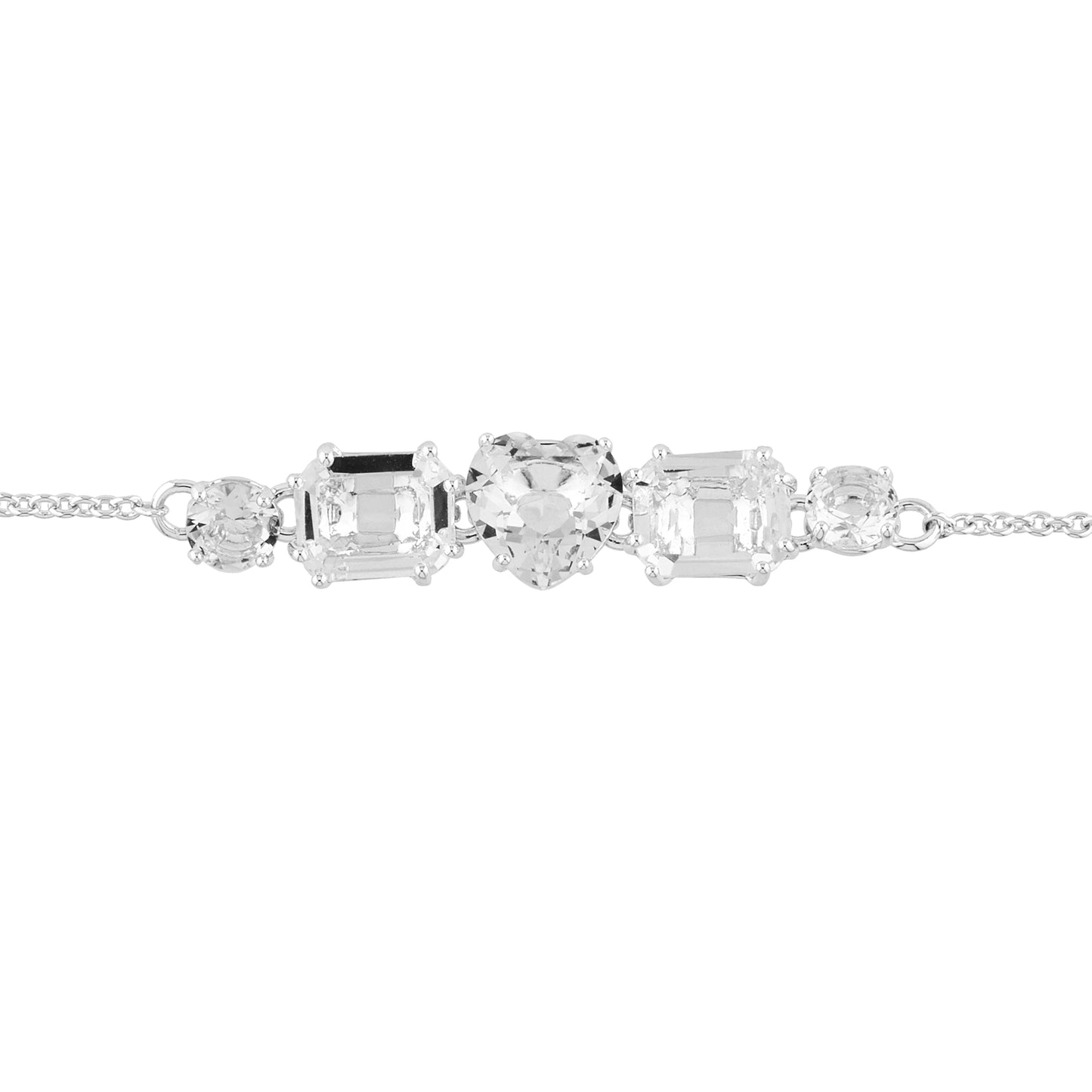 Silver 5 Stones La Diamantine Thin Bracelet