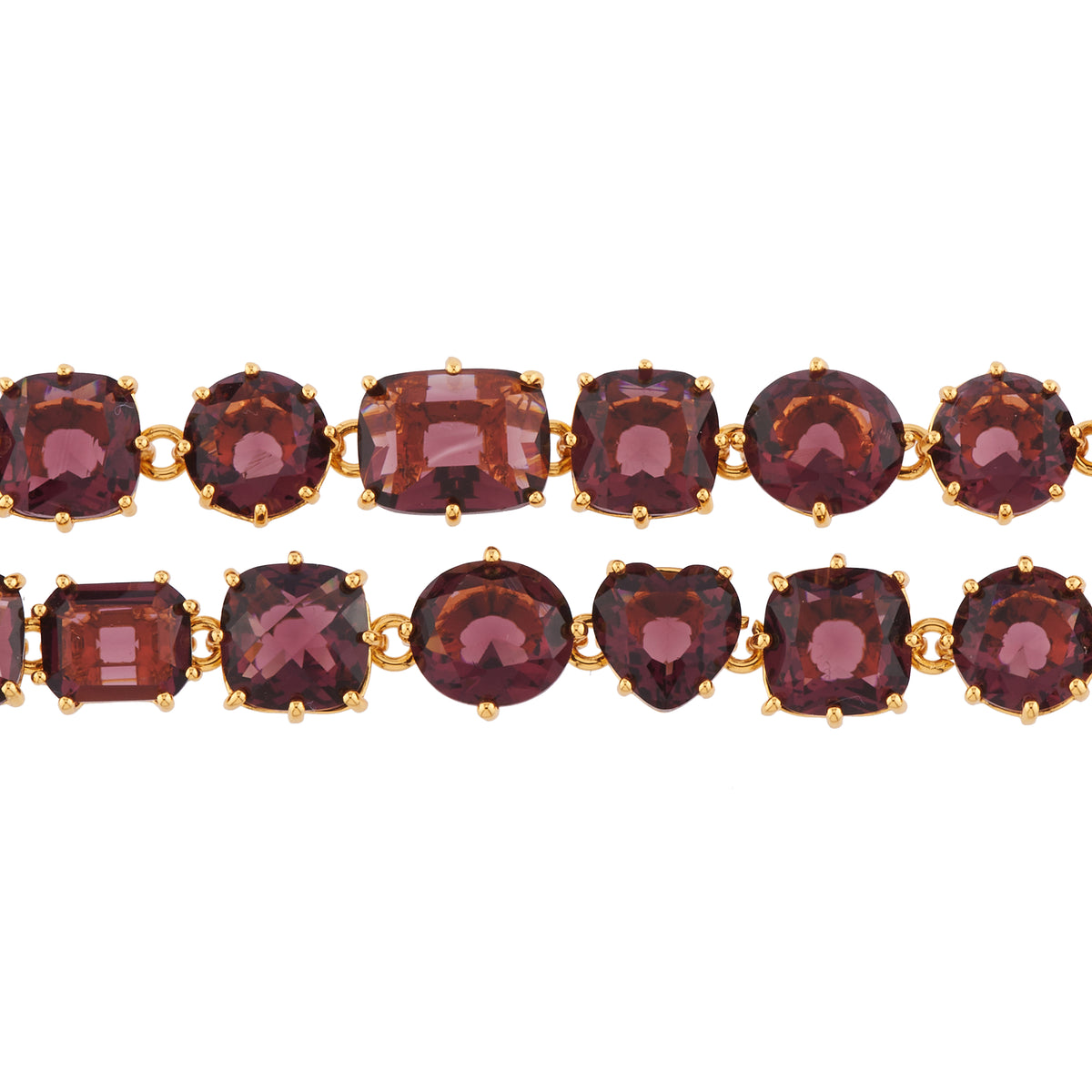 Plum Two Row La Diamantine Luxurious Bracelet | AILD2161