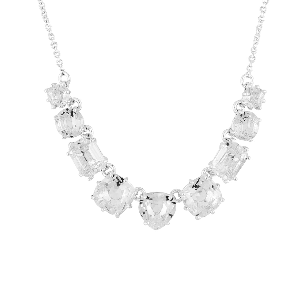 Silver 9 Stones La Diamantine Thin Necklace | AILD3183