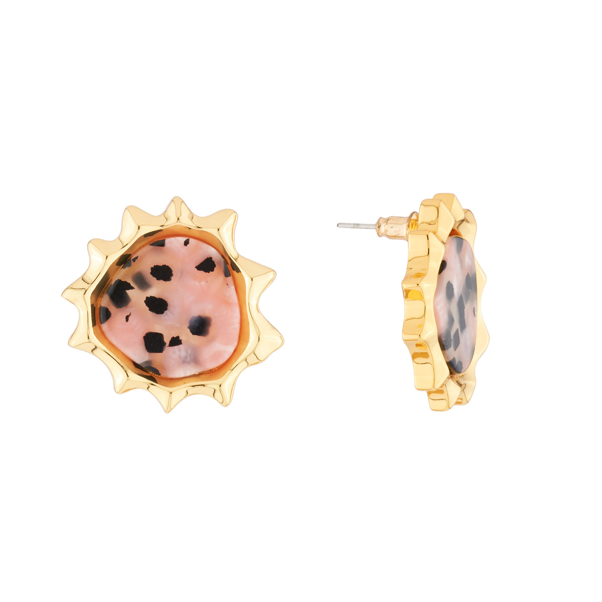 Splash Pink & Black Earrings | AJSP1042