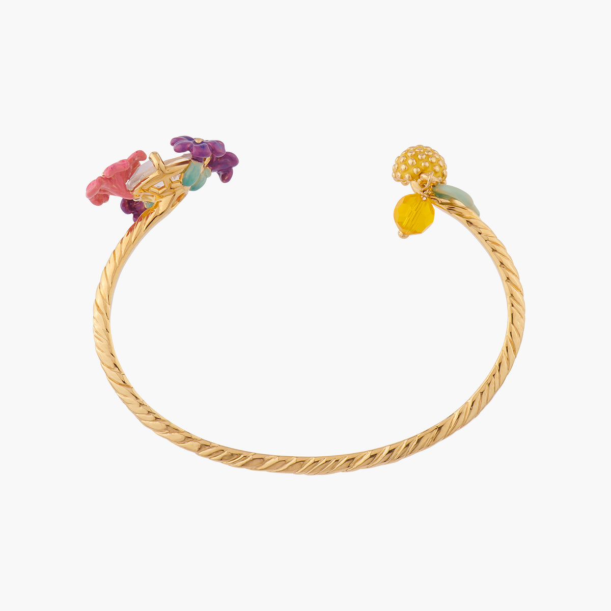 Lemon And Flower Bangle Bracelet | ALPE2061
