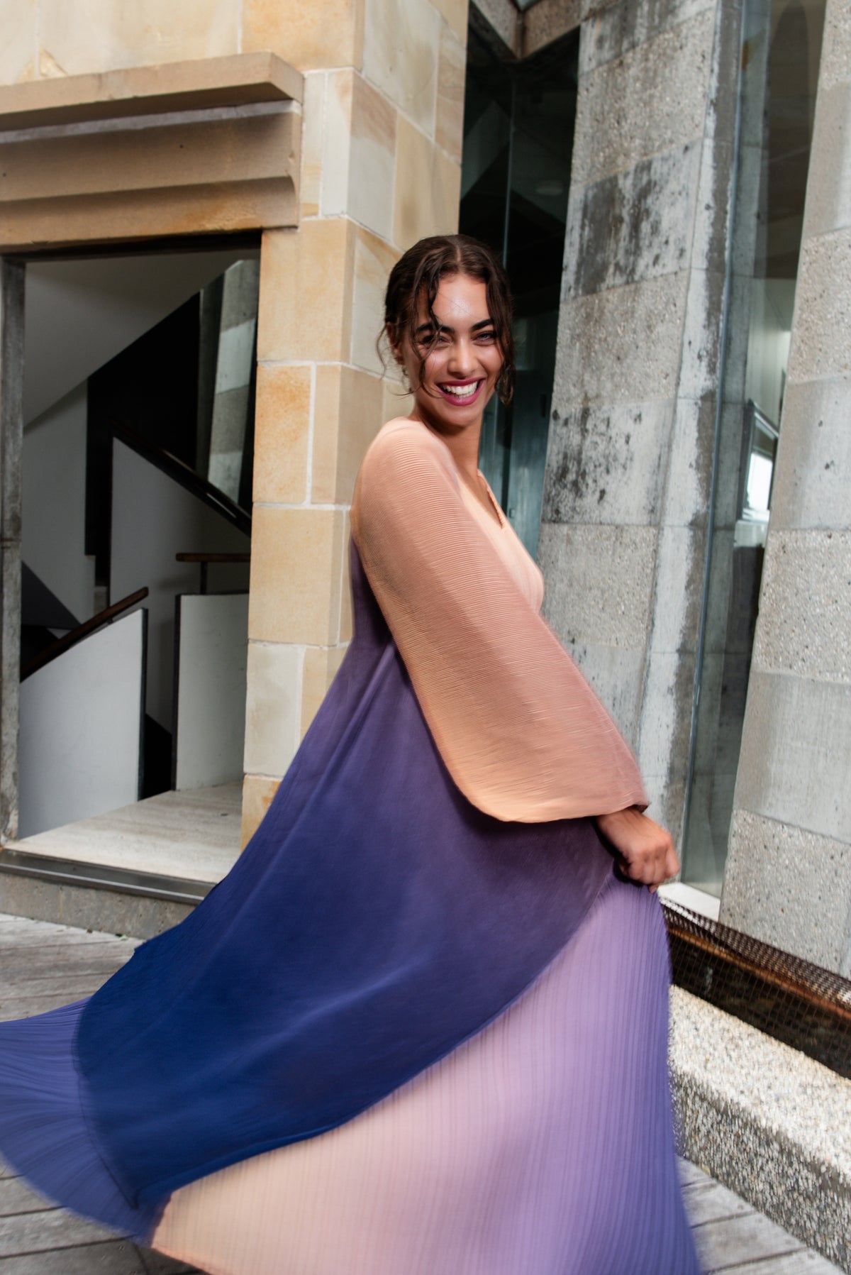 Alquema | Long Estrella Dress / Honey Gold Astral